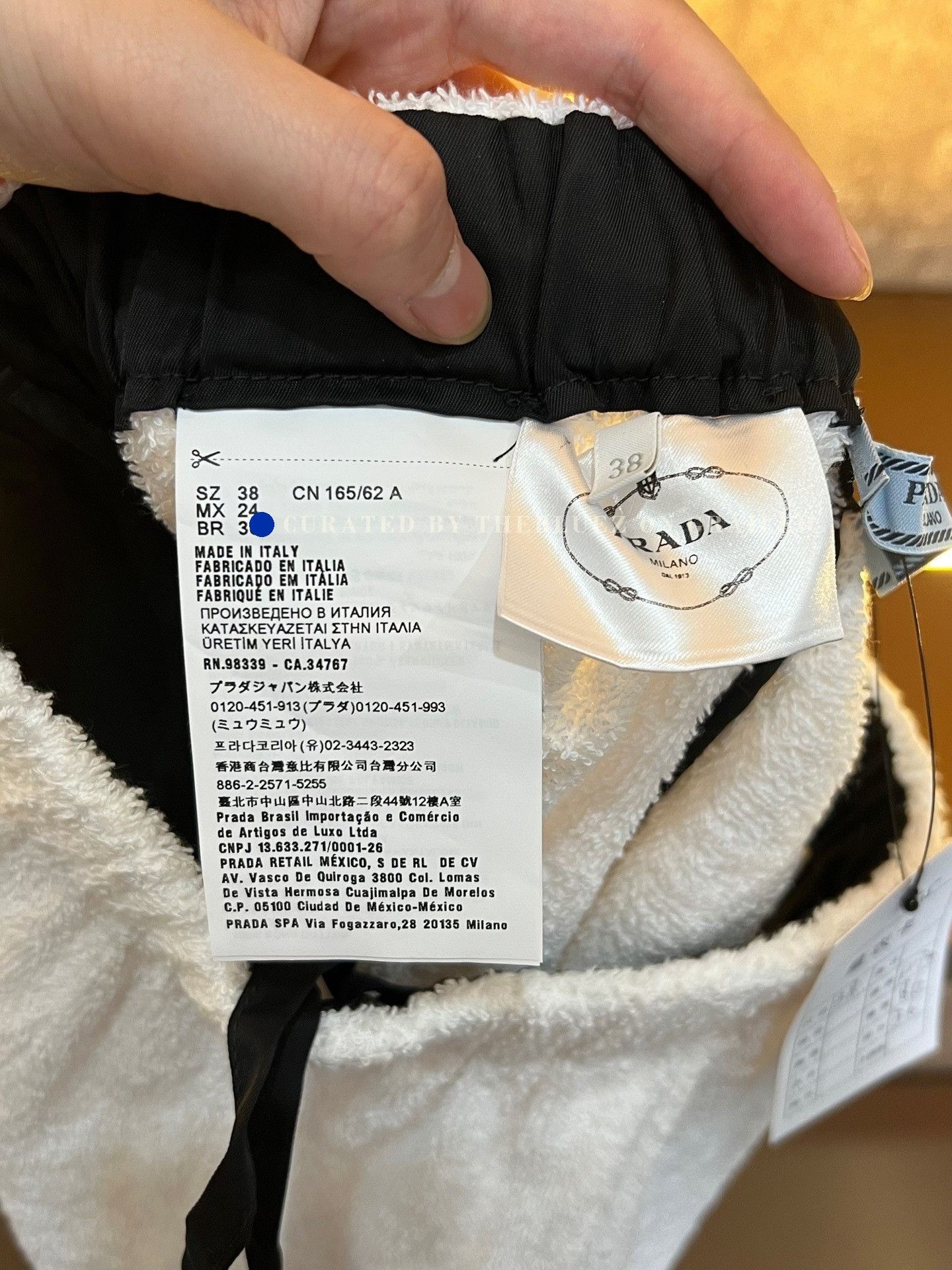Prada Prada White Triangle Logo Towel Shorts Size 36" / US 14 / IT 50 - 4 Thumbnail