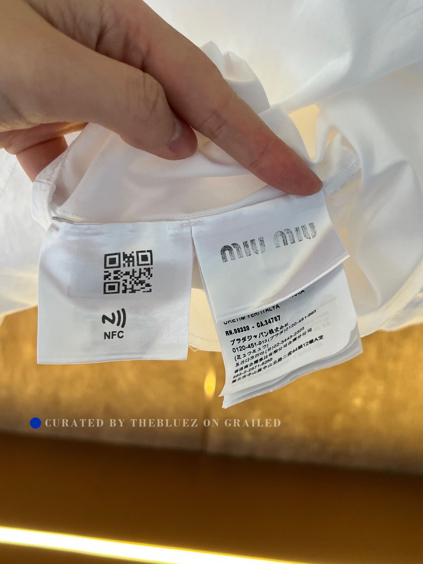 Miu Miu Miu Miu Slogan Short Shirt Size S / US 4 / IT 40 - 4 Thumbnail