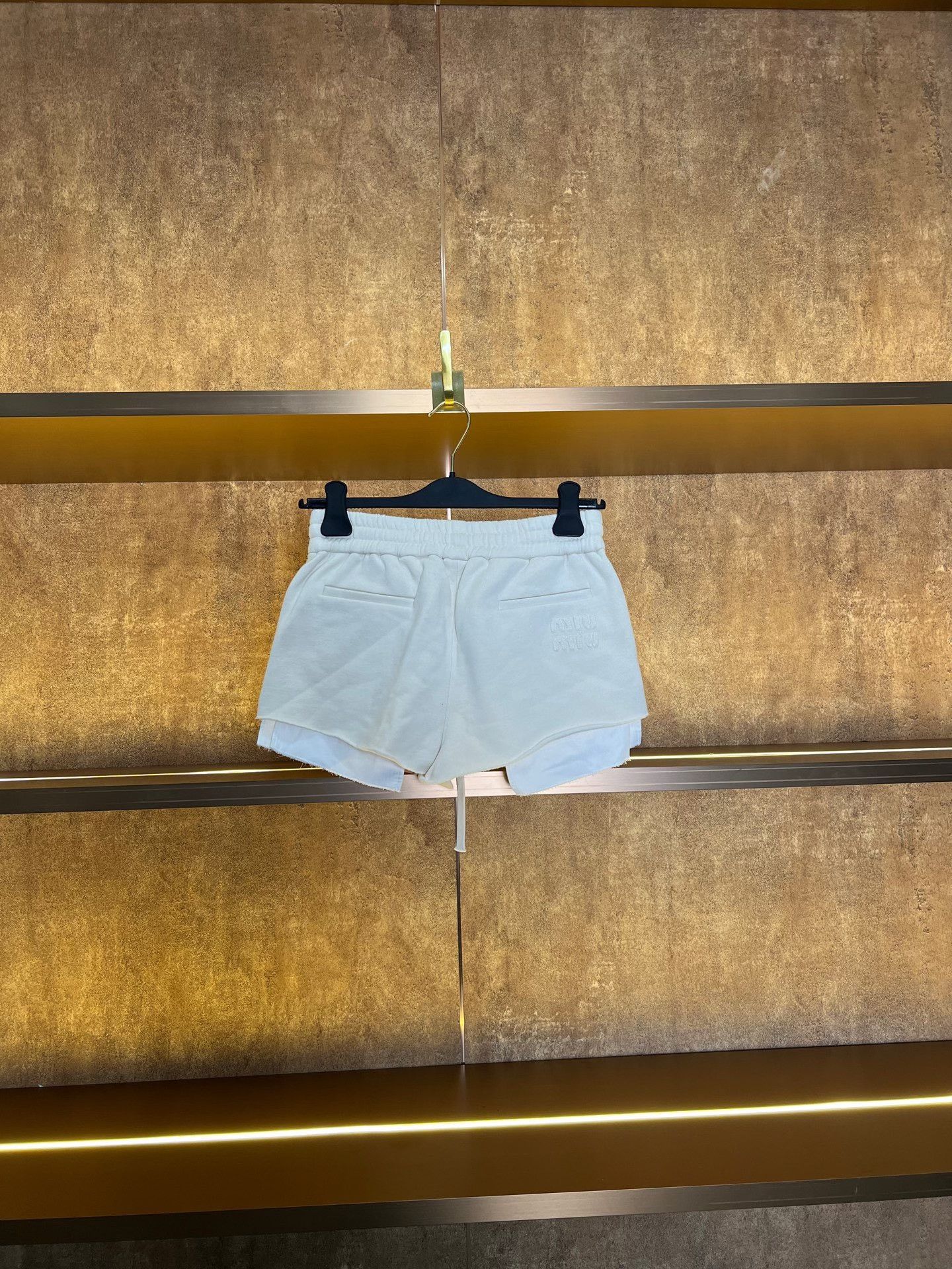 Miu Miu Miu Miu White Drawstring Shorts Size 38" / US 16 / IT 52 - 2 Thumbnail