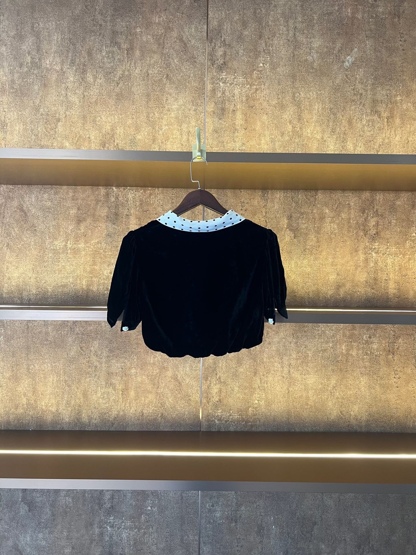 Miu Miu Miu Miu Velvet Polka Dot Bow Top Size M / US 6-8 / IT 42-44 - 2 Thumbnail