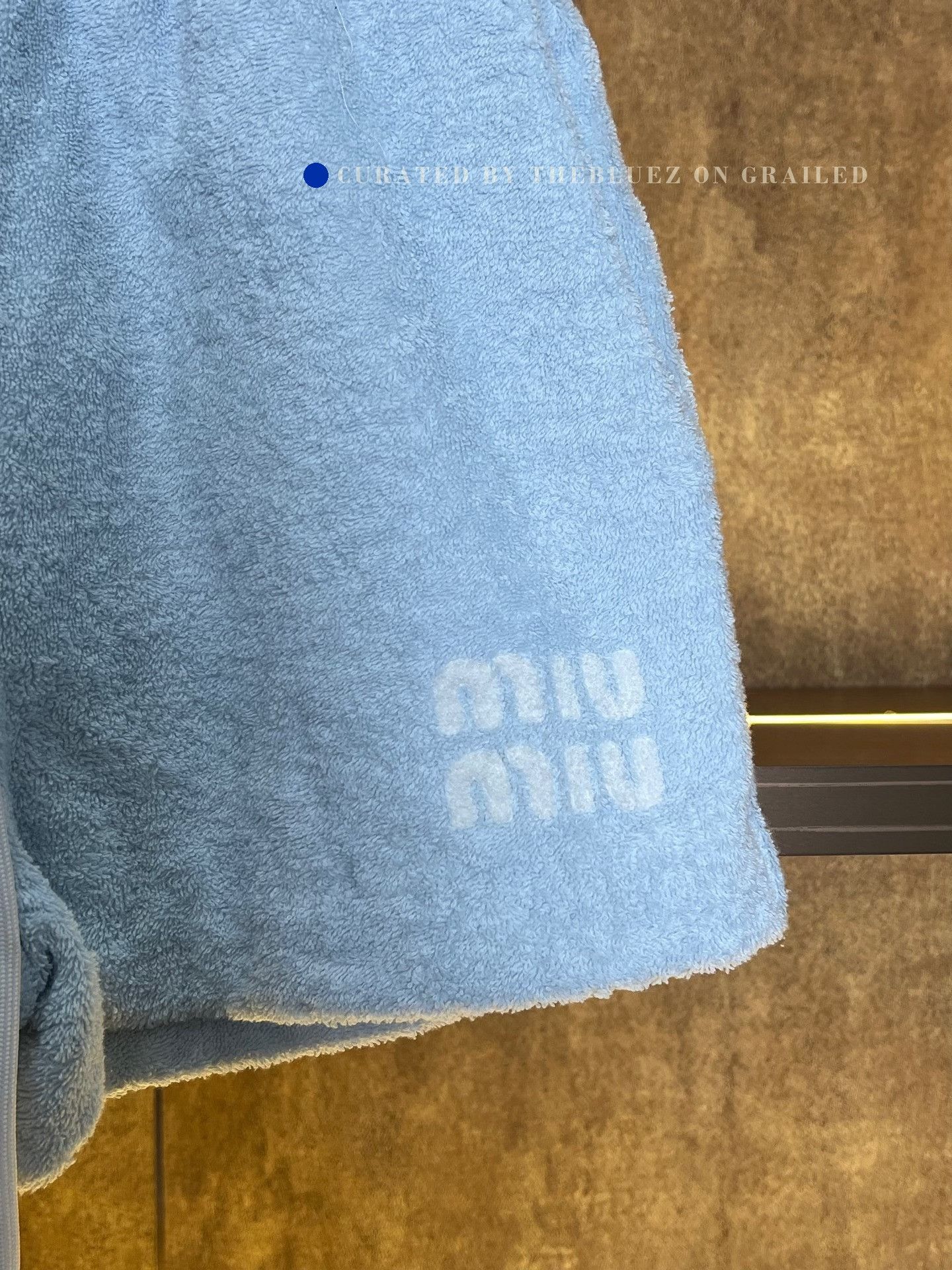 Miu Miu Miu Miu Sky Blue Terry Shorts Size 36" / US 14 / IT 50 - 3 Thumbnail