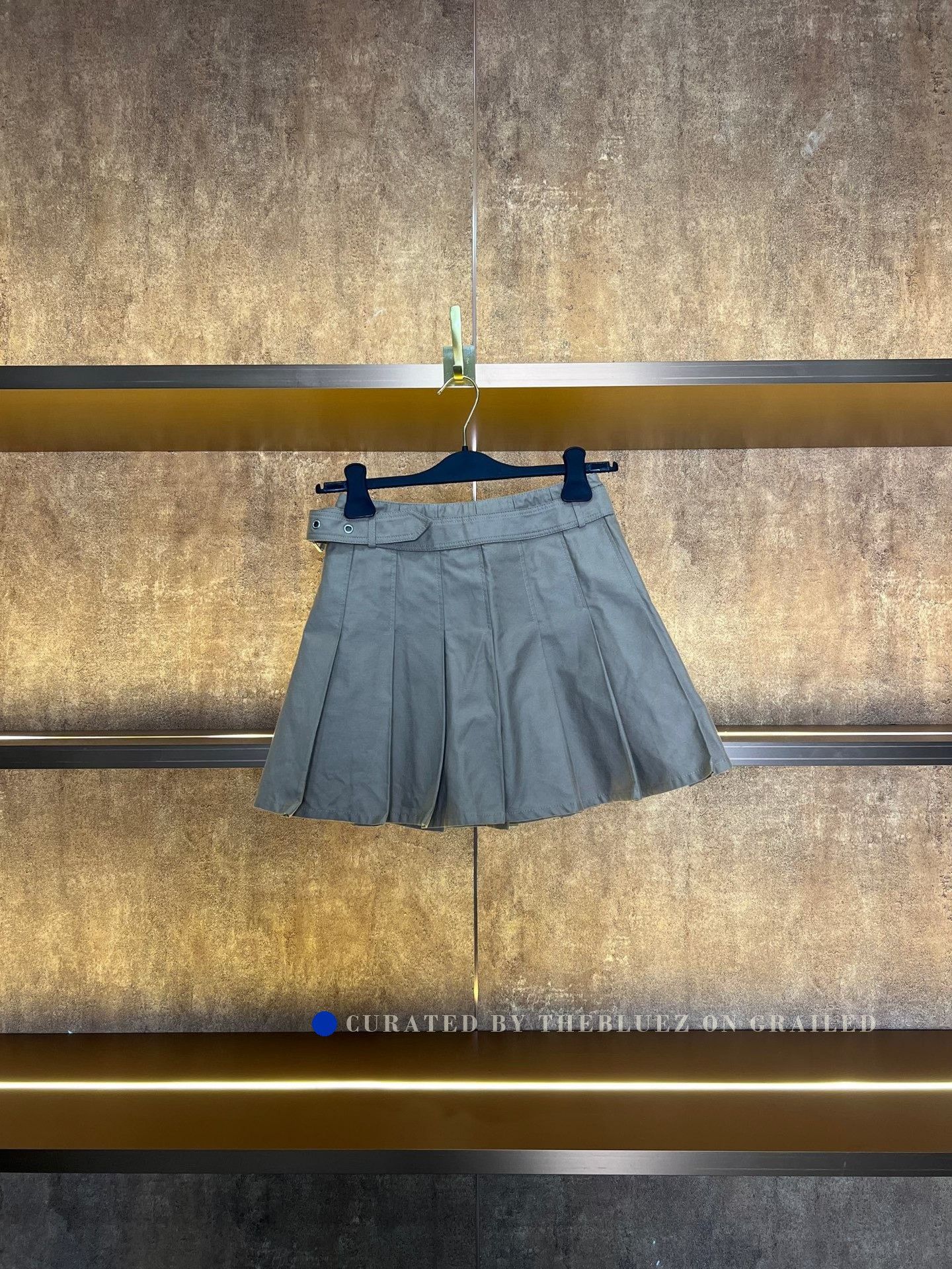 Dior Dior Khaki Belt Pleated Skirt Size 34" / US 12 / IT 48 - 2 Thumbnail
