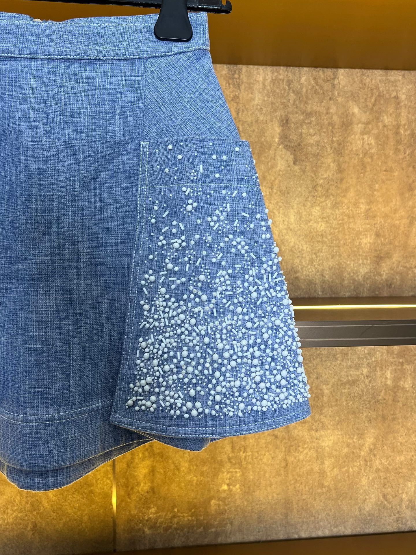 Dior Dior Beaded Pocket Blend Skirt Size 34" / US 12 / IT 48 - 3 Thumbnail