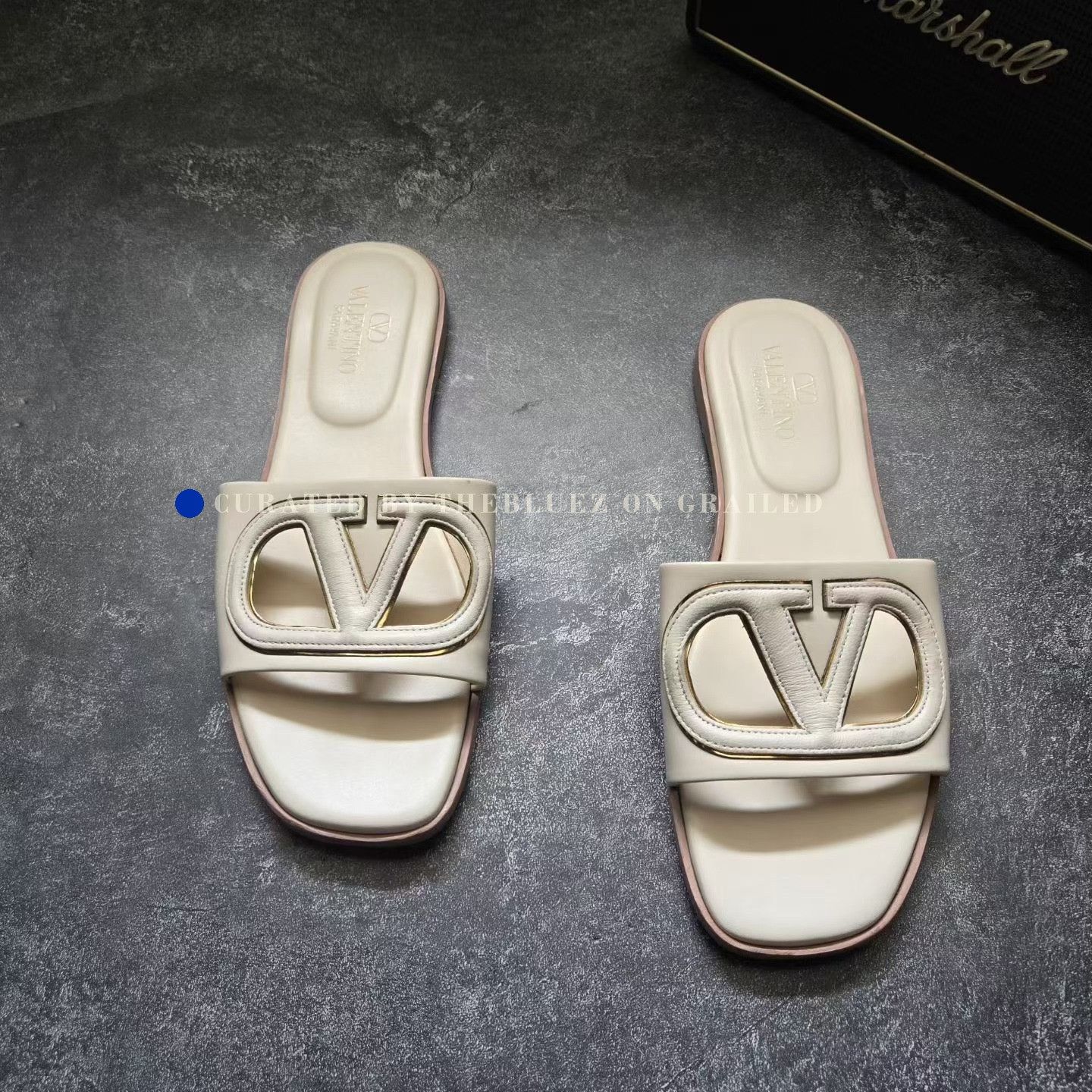 Valentino Valentino Cut-Out Logo Flat Sandals Size US 6 / IT 36 - 2 Thumbnail