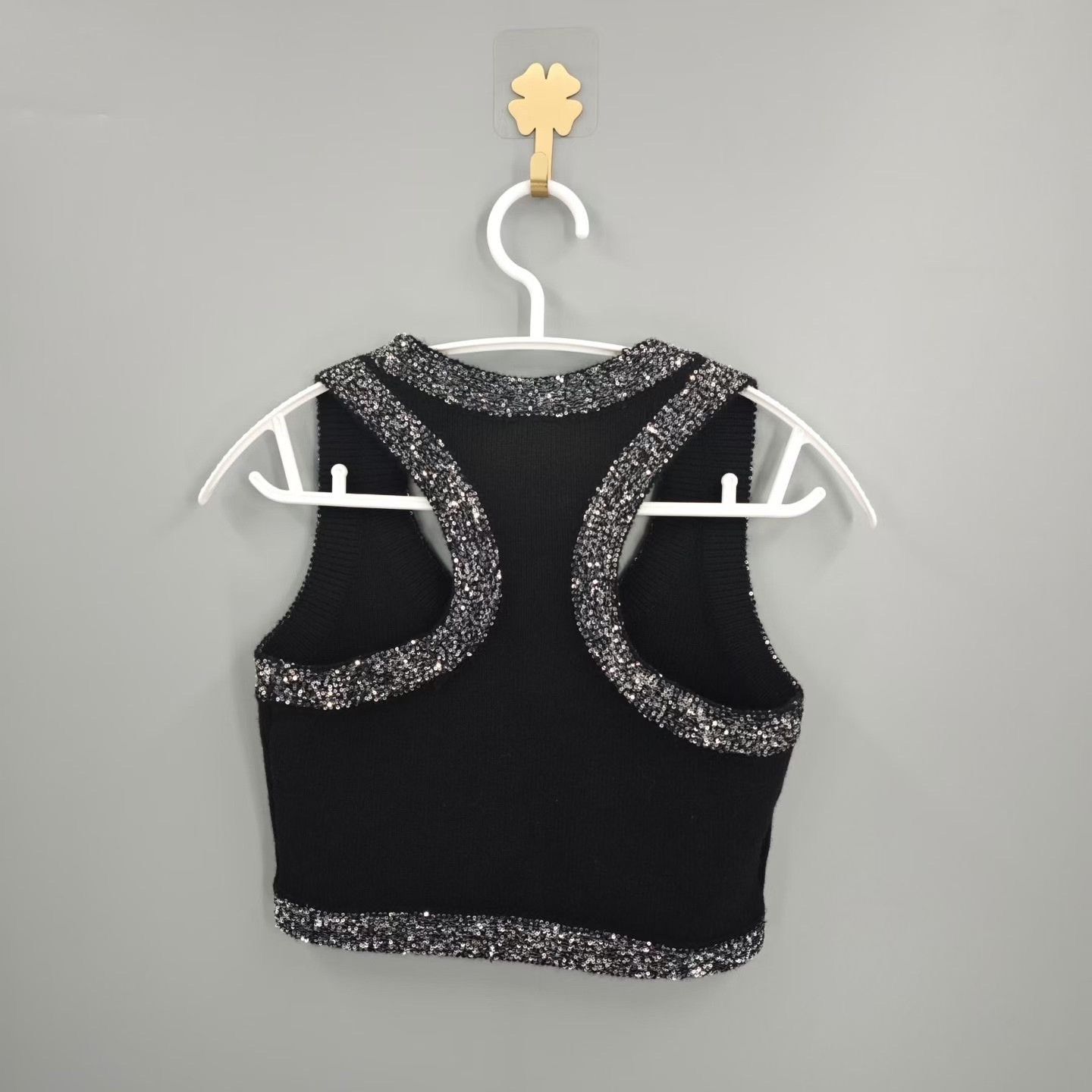 Miu Miu Miu Miu Classic Logo Sequin Knit Vest Size S / US 4 / IT 40 - 2 Thumbnail