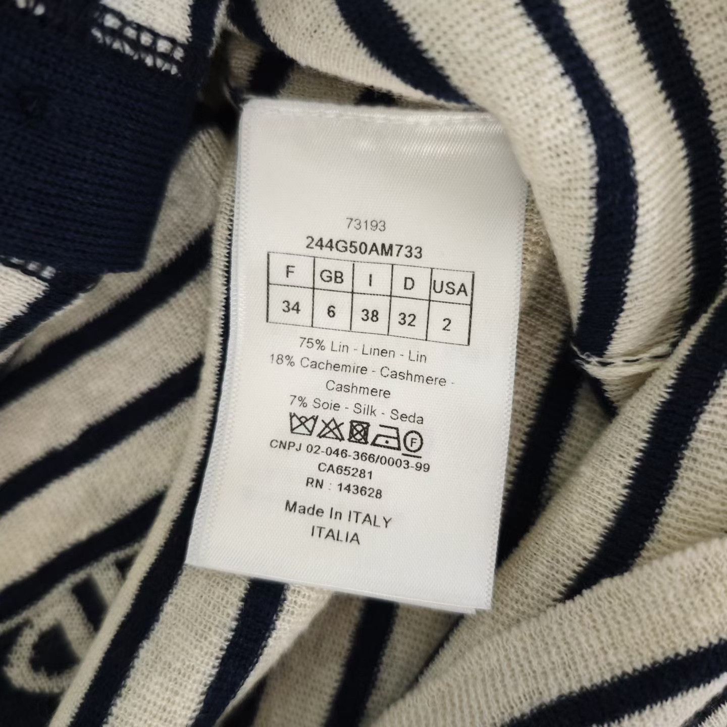Dior Dior Logo Star Slogan Linen Cardigan Size XXS / US 00 / IT 34 - 5 Thumbnail