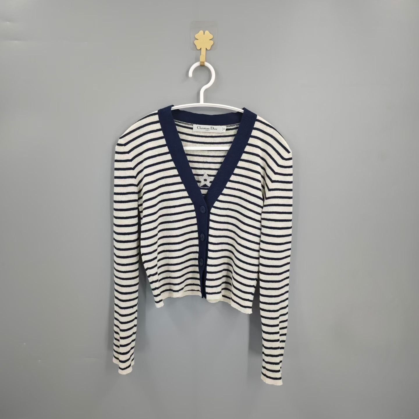 Dior Dior Logo Star Slogan Linen Cardigan Size XXS / US 00 / IT 34 - 2 Thumbnail