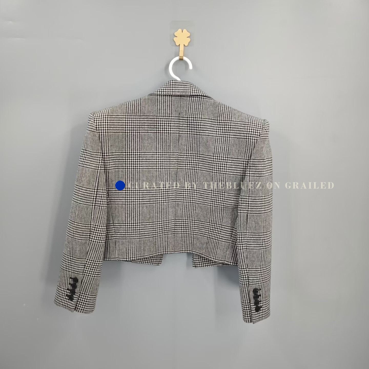 Saint Laurent Paris SAINT LAURENT SLP Houndstooth Short Blazer Size XS / US 0-2 / IT 36-38 - 2 Thumbnail