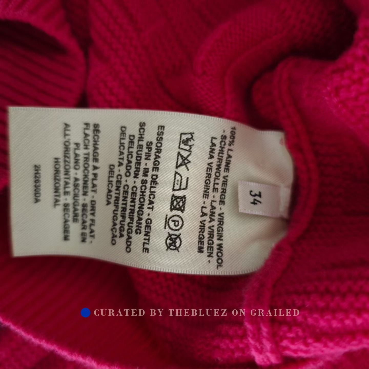 Hermes Hermès Pink All-Over Print Wool Knit Top Size XXS / US 00 / IT 34 - 5 Thumbnail