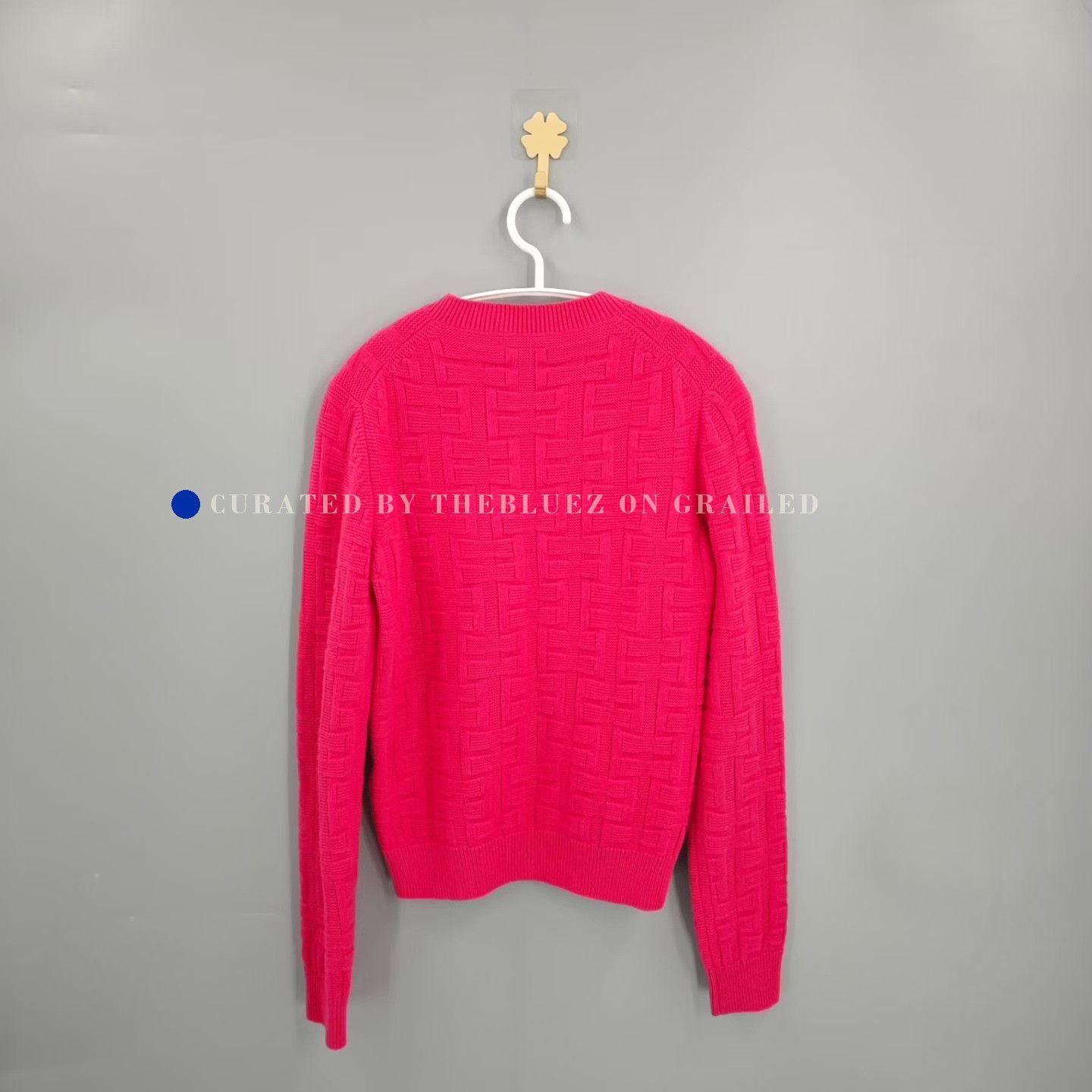 Hermes Hermès Pink All-Over Print Wool Knit Top Size XXS / US 00 / IT 34 - 2 Thumbnail