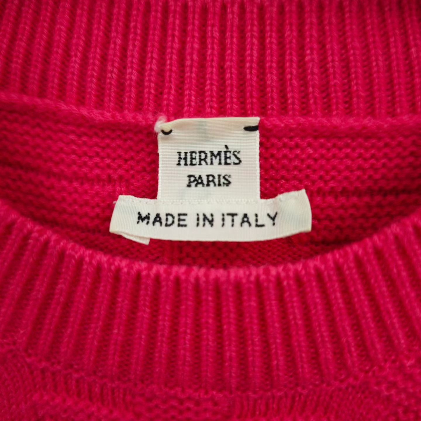 Hermes Hermès Pink All-Over Print Wool Knit Top Size XXS / US 00 / IT 34 - 4 Thumbnail