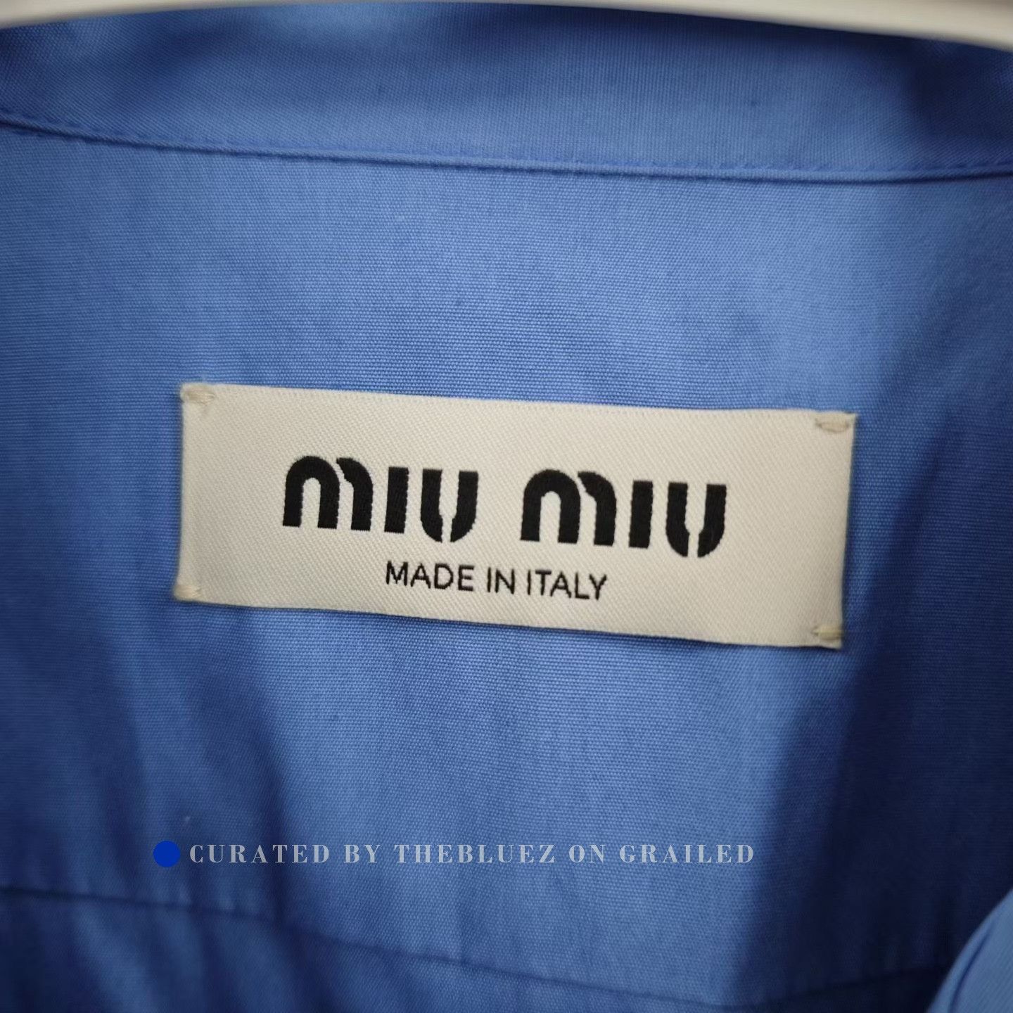 Miu Miu MIU MIU Gem Blue Pocket Embroidered Shirt Size S / US 4 / IT 40 - 4 Thumbnail