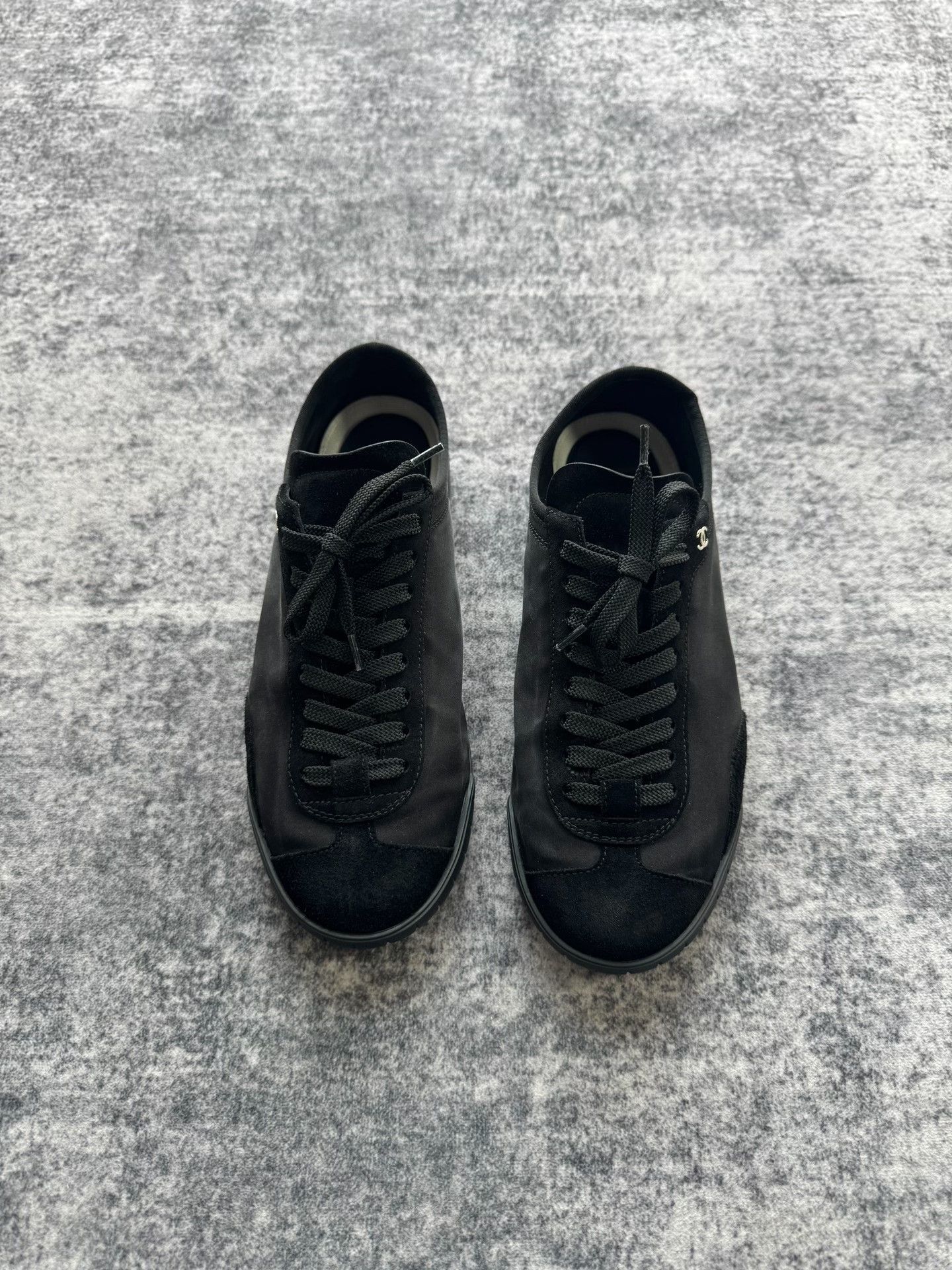 Chanel Chanel Black Calfskin German Trainer Size US 5.5 / IT 35.5 - 2 Thumbnail