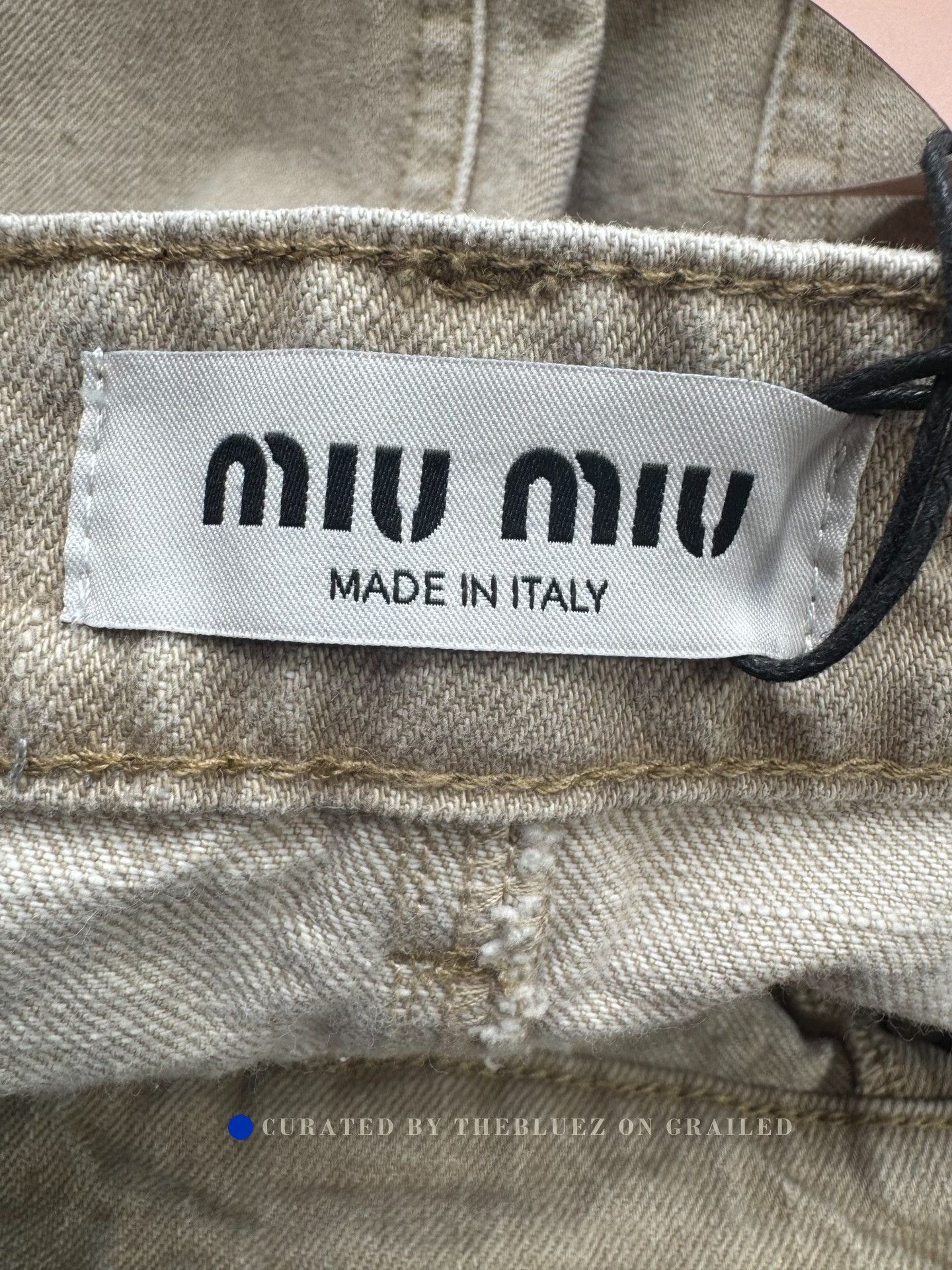 Miu Miu Miu Miu Beige Denim Skirt Size 36" / US 14 / IT 50 - 4 Thumbnail