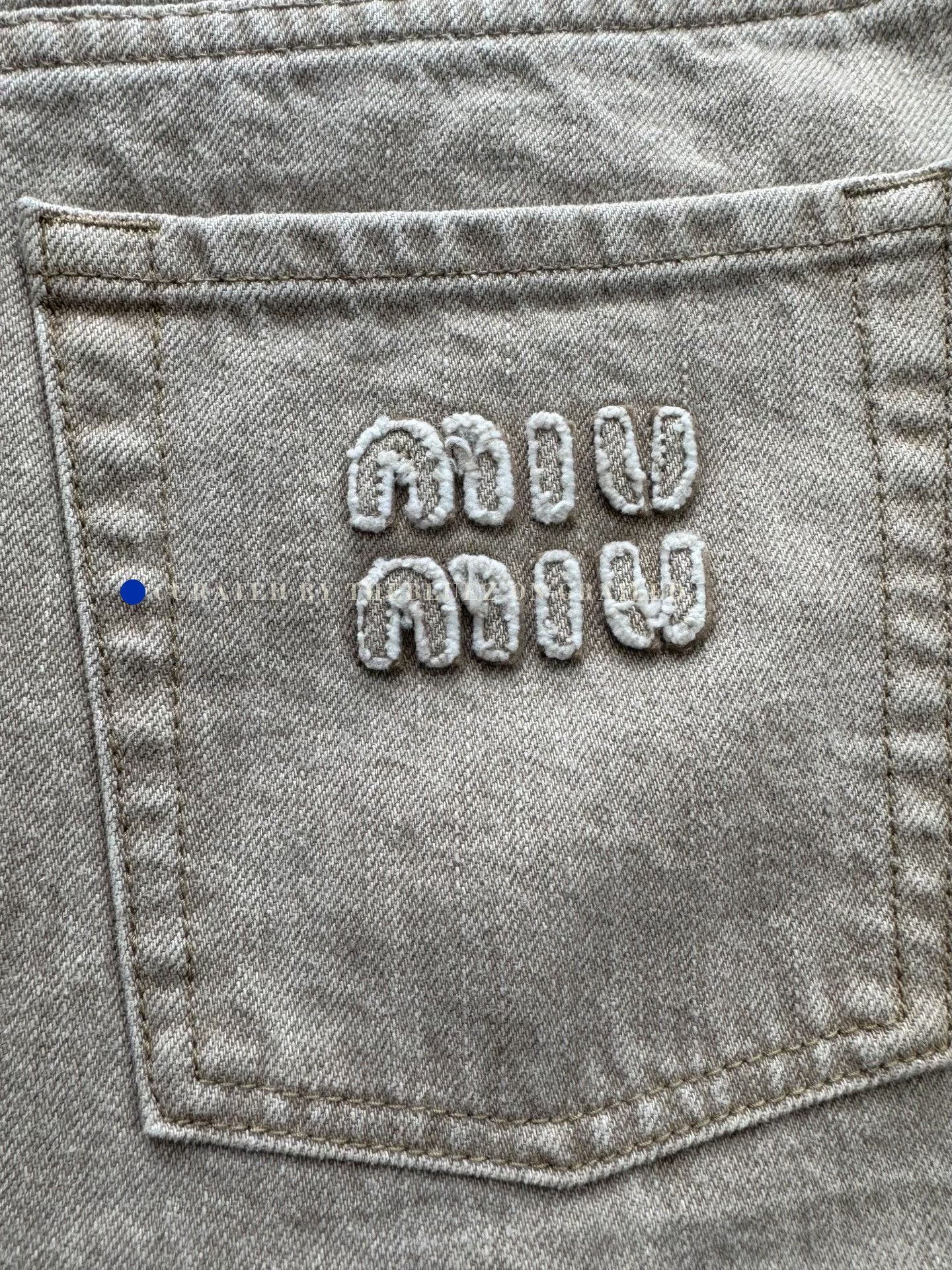 Miu Miu Miu Miu Beige Denim Skirt Size 36" / US 14 / IT 50 - 3 Thumbnail