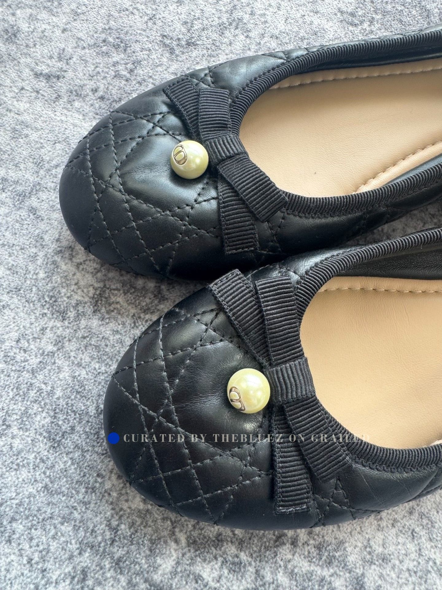 Dior Dior Cannage Pearl Bow Ballet Flats Size US 6 / IT 36 - 3 Thumbnail
