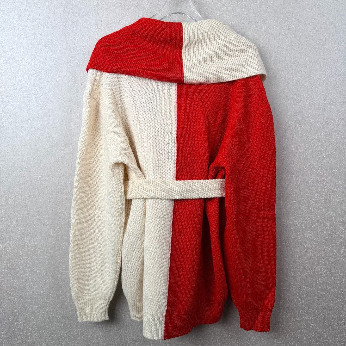 Gucci Gucci Red White Color Block Wool Knit Sweater Size L / US 10 / IT 46 - 2 Thumbnail