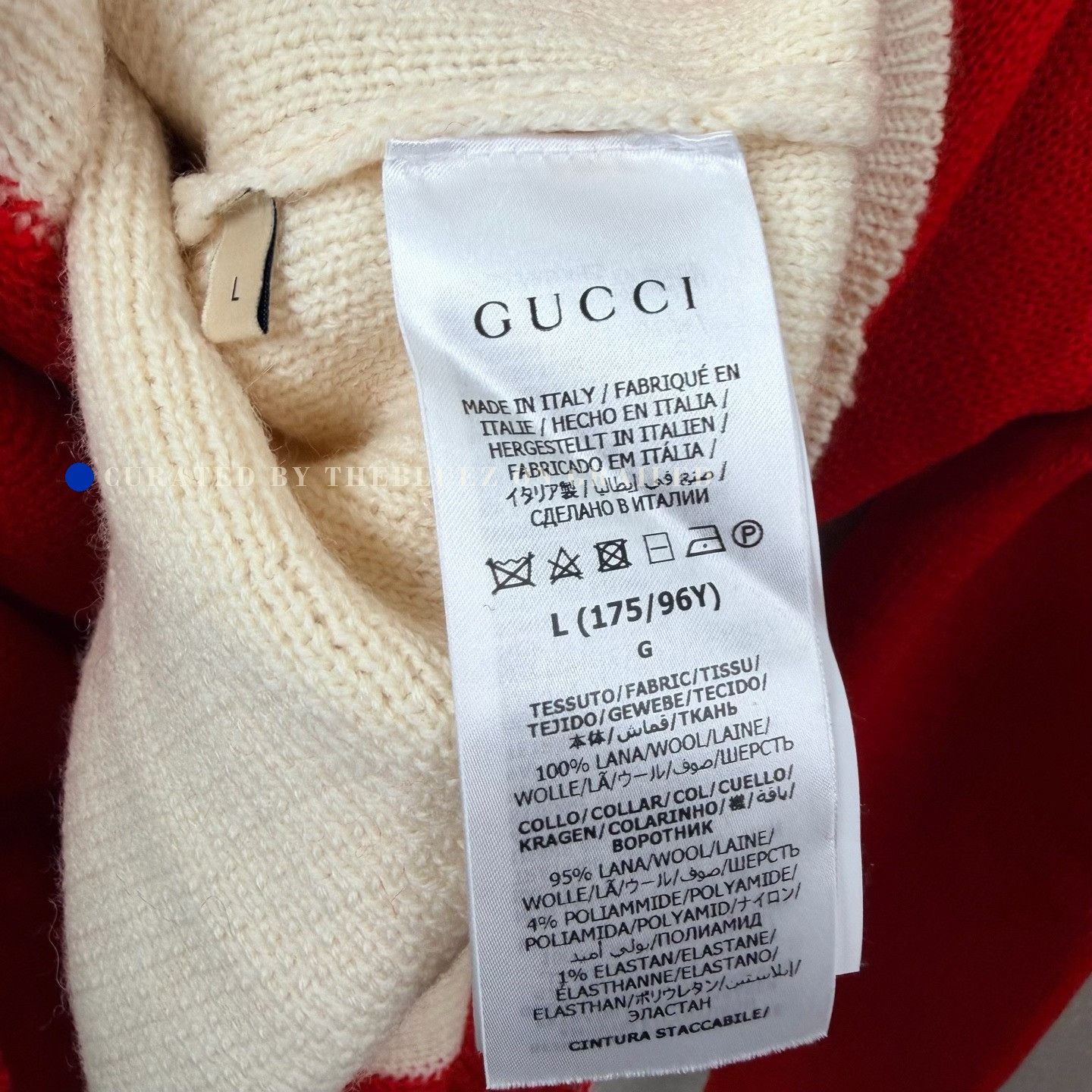 Gucci Gucci Red White Color Block Wool Knit Sweater Size L / US 10 / IT 46 - 6 Thumbnail