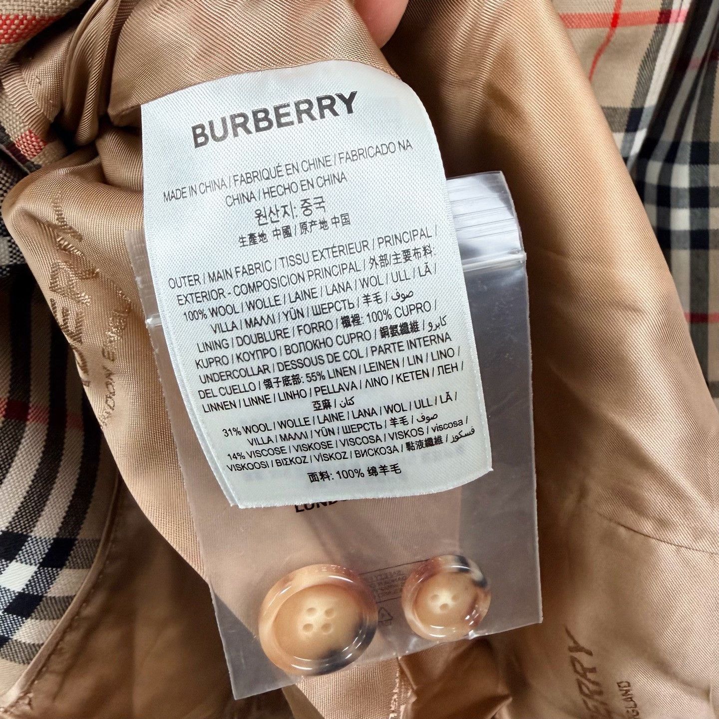 Burberry Burberry Plaid Pattern Blazer Size XS / US 0-2 / IT 36-38 - 5 Thumbnail