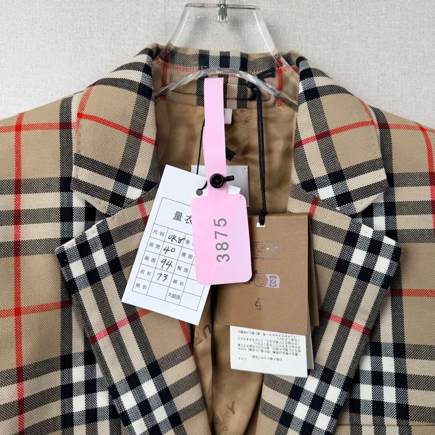 Burberry Burberry Plaid Pattern Blazer Size XS / US 0-2 / IT 36-38 - 4 Thumbnail
