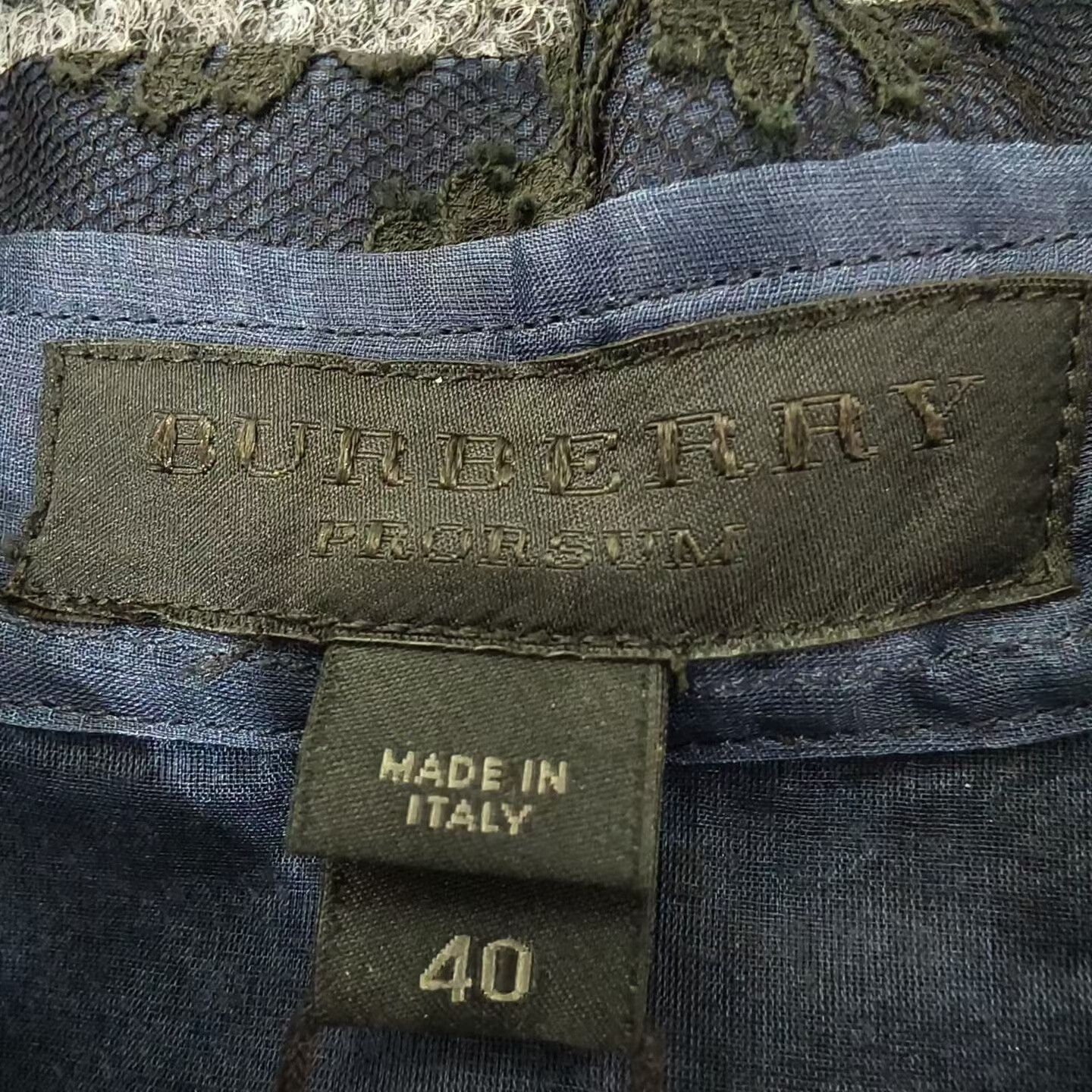 Burberry Burberry Blue Lace Short-Sleeve Shirt Size S / US 4 / IT 40 - 3 Thumbnail