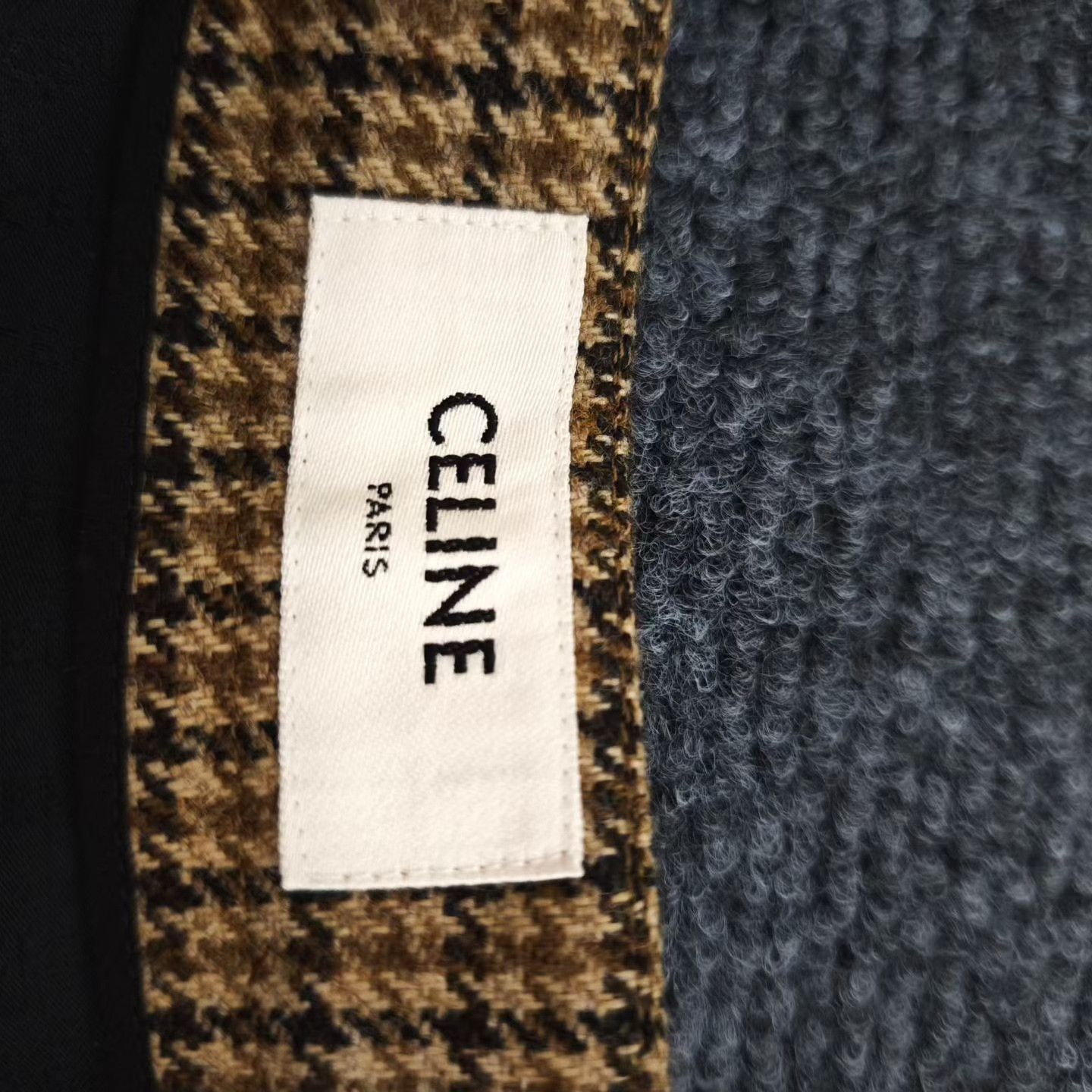 Celine Celine Brown Houndstooth Gold Buckle Skirt Size 38" / US 16 / IT 52 - 4 Thumbnail