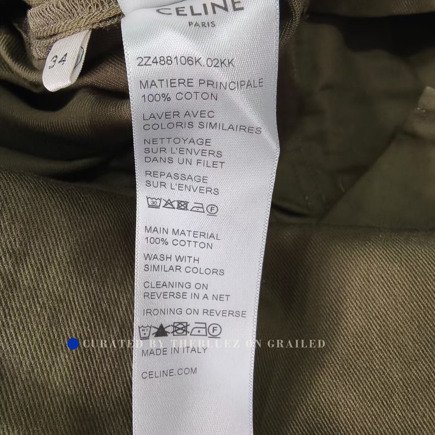 Celine Celine Military Green Gold Button Utility Dress Size XXS / US 00 / IT 34 - 5 Thumbnail