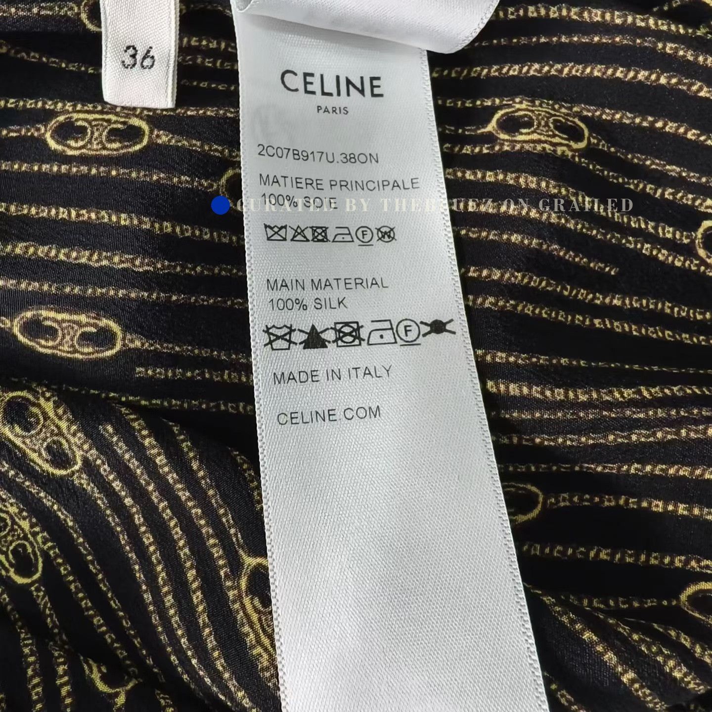 Celine Celine Triomphe All-Over Print Silk Shirt Size XS / US 0-2 / IT 36-38 - 4 Thumbnail