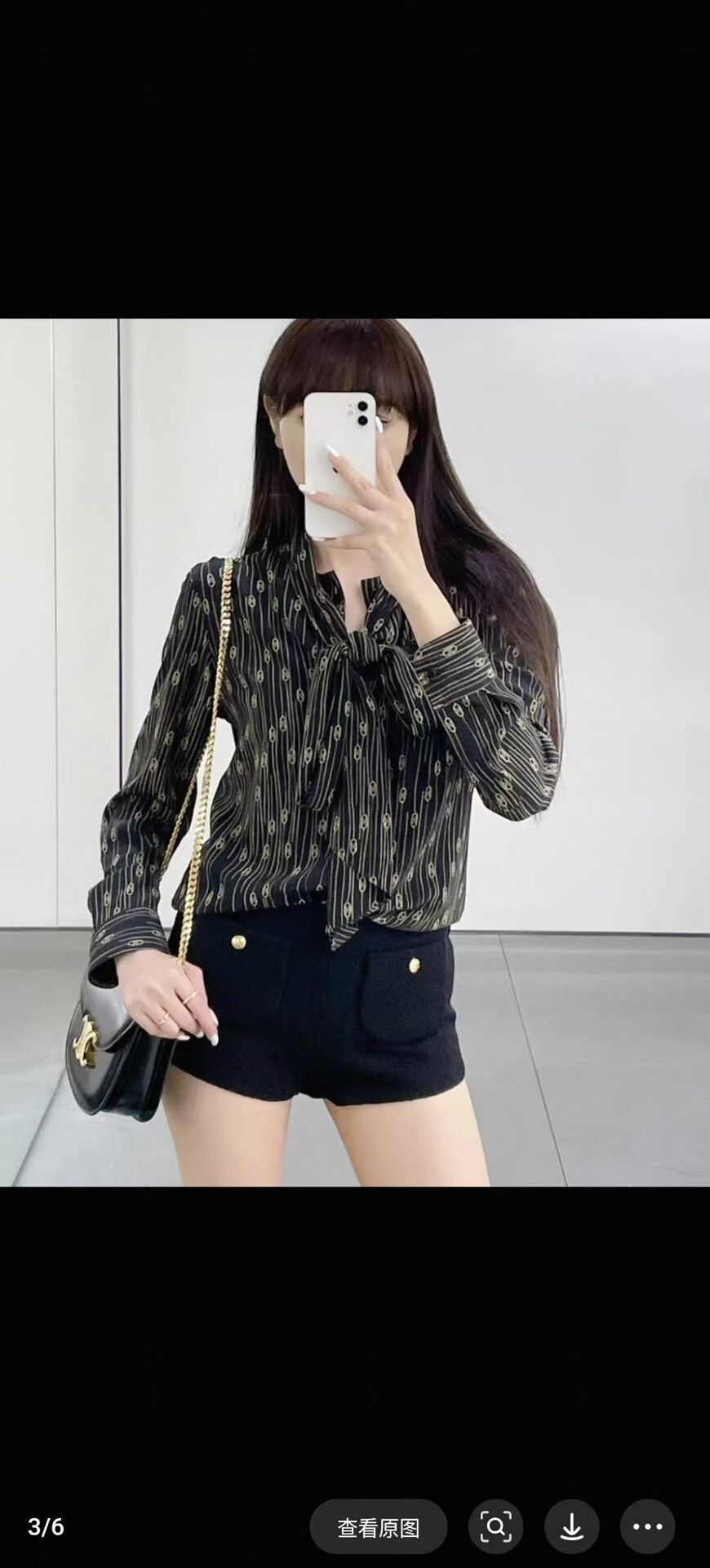 Celine Celine Triomphe All-Over Print Silk Shirt Size XS / US 0-2 / IT 36-38 - 6 Thumbnail