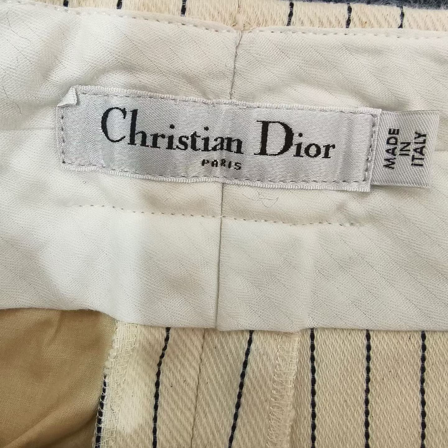 Dior Dior Off-White CD Button Vertical Striped Skort Size 36" / US 14 / IT 50 - 3 Thumbnail