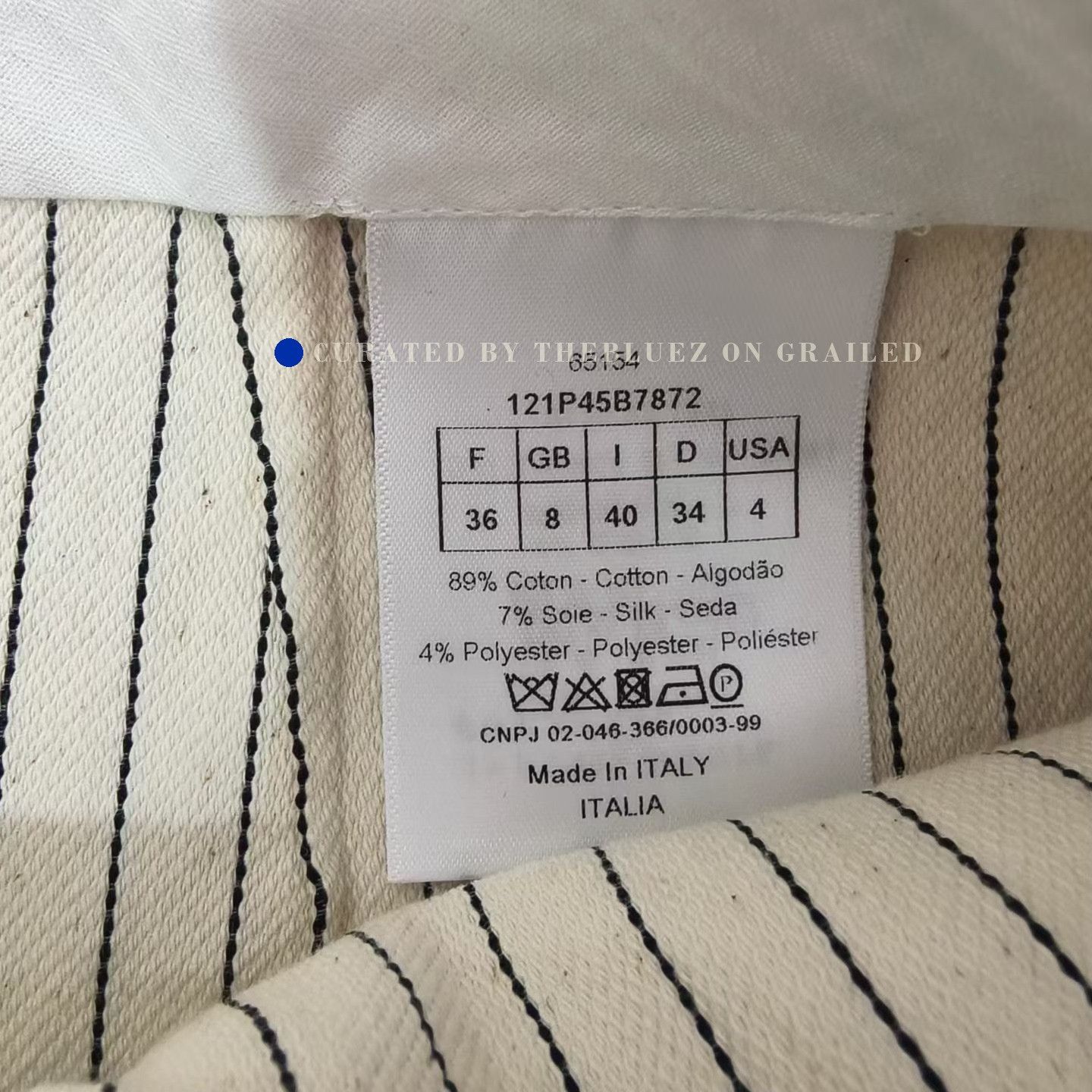 Dior Dior Off-White CD Button Vertical Striped Skort Size 36" / US 14 / IT 50 - 4 Thumbnail