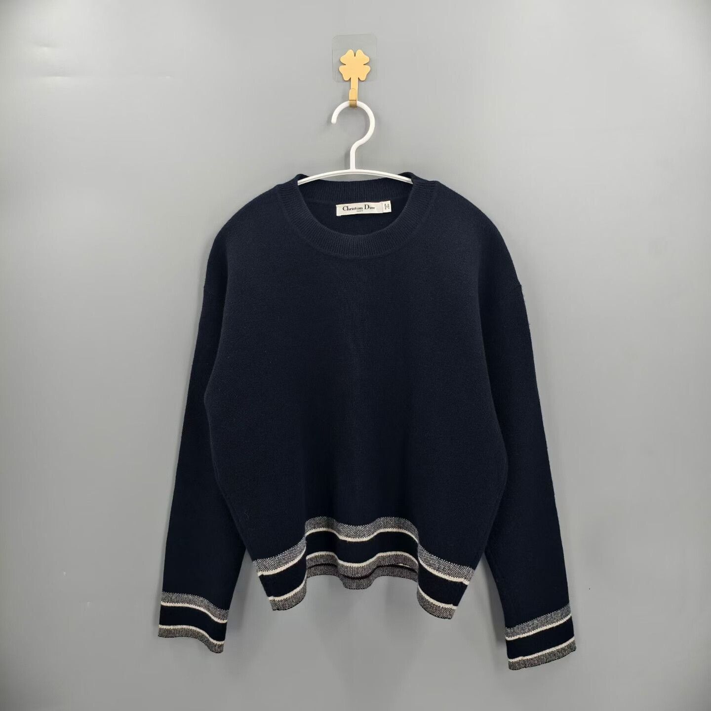 Dior Dior Back Slogan Logo Cashmere Sweater Size XS / US 0-2 / IT 36-38 - 2 Thumbnail