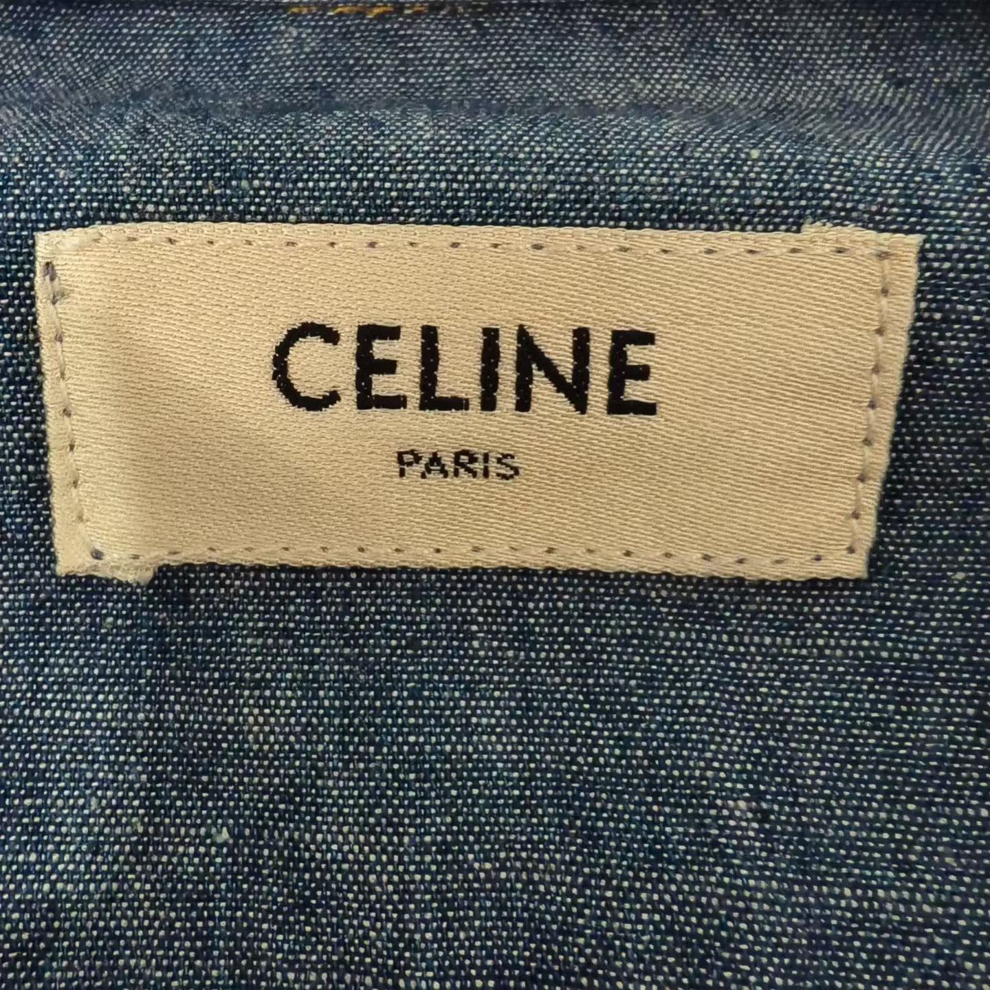 Celine Celine Indigo Gold Button Denim Jacket Size S / US 4 / IT 40 - 3 Thumbnail