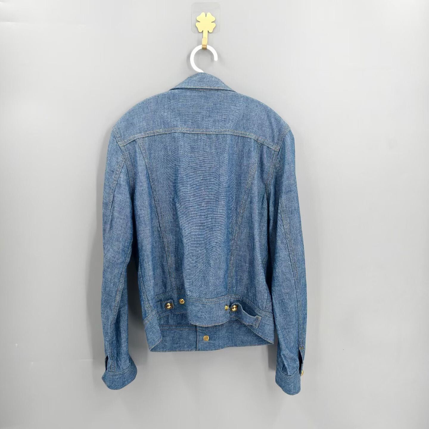 Celine Celine Indigo Gold Button Denim Jacket Size S / US 4 / IT 40 - 2 Thumbnail