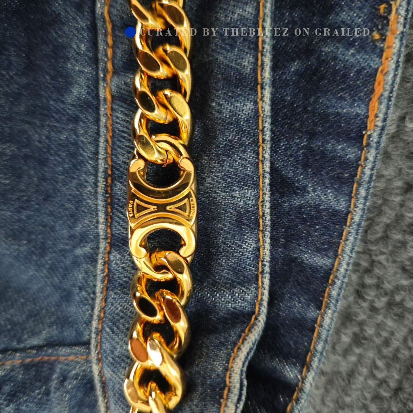 Celine Celine Triomphe Chain Denim Skirt Size 25" / US 0 / IT 36 - 5 Thumbnail