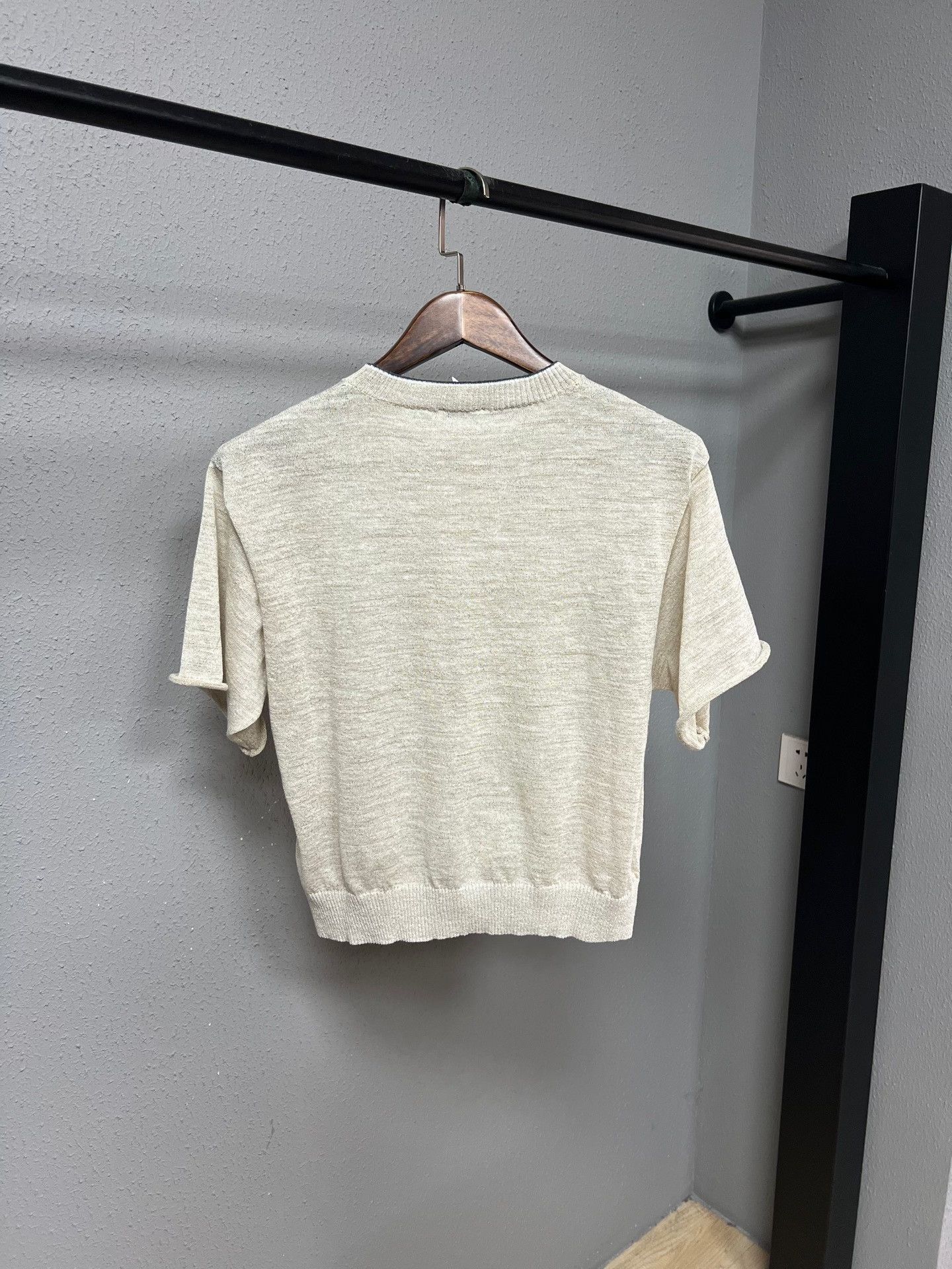 Brunello Cucinelli Brunello Cucinelli Linen Gold Thread Knit Top Size M / US 6-8 / IT 42-44 - 2 Thumbnail