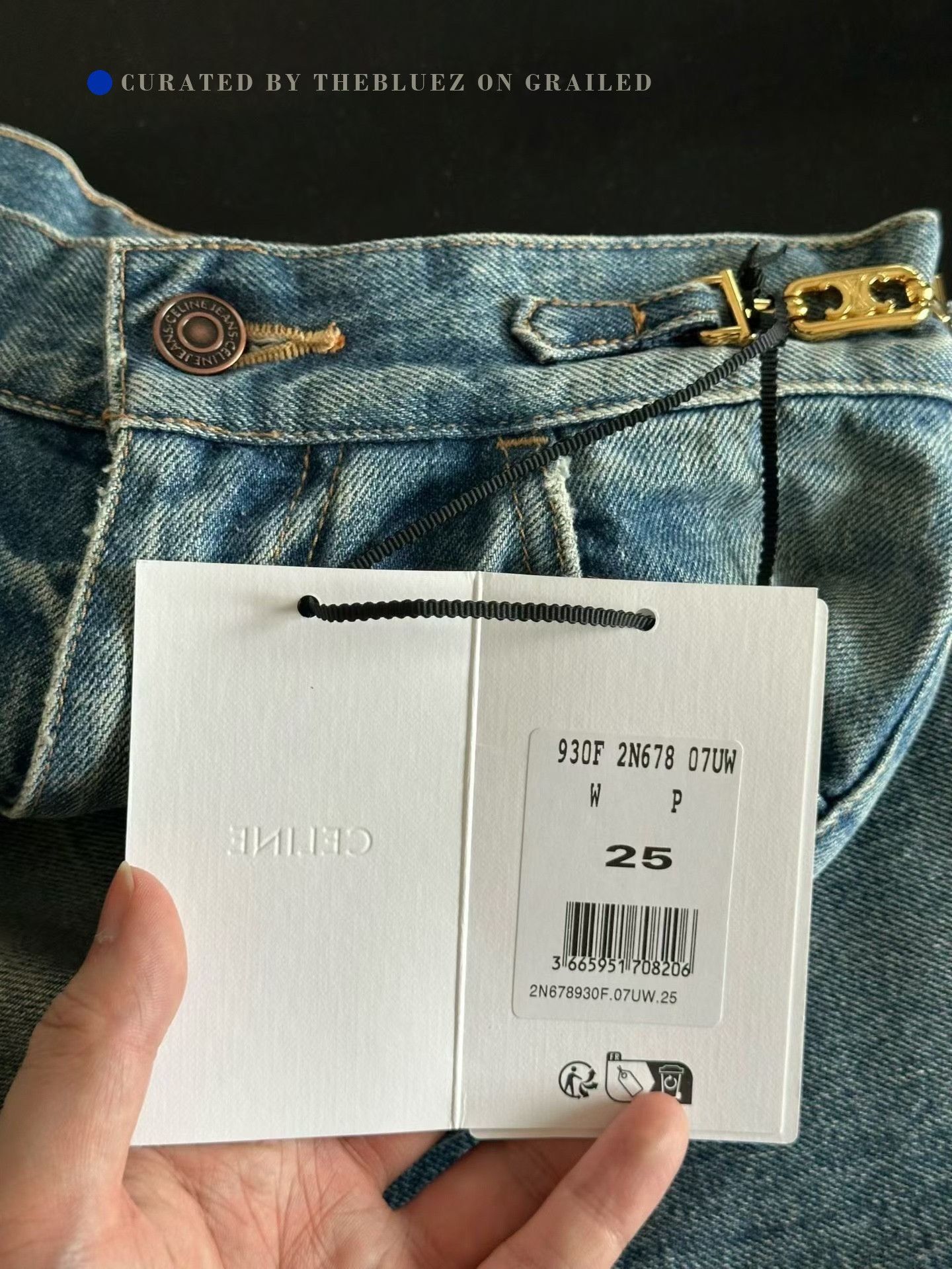 Celine Celine Dylan Triomphe Chain Jeans Size 25" / US 0 / IT 36 - 3 Thumbnail