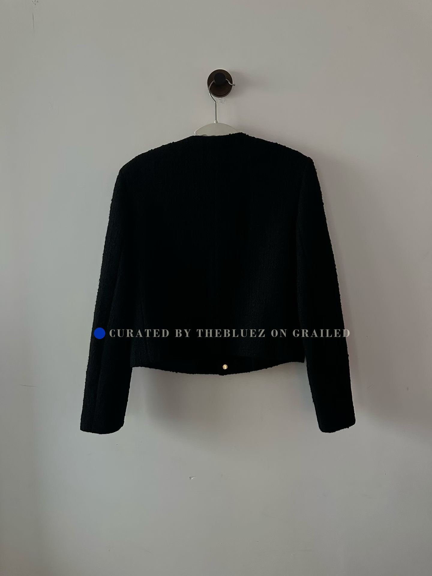 Celine Celine Black Gold Tweed Coat Size XXS / US 00 / IT 34 - 2 Thumbnail