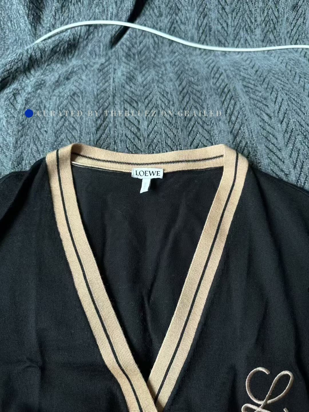 Loewe Loewe Black Embroidered Logo Cardigan Size S / US 4 / IT 40 - 3 Thumbnail
