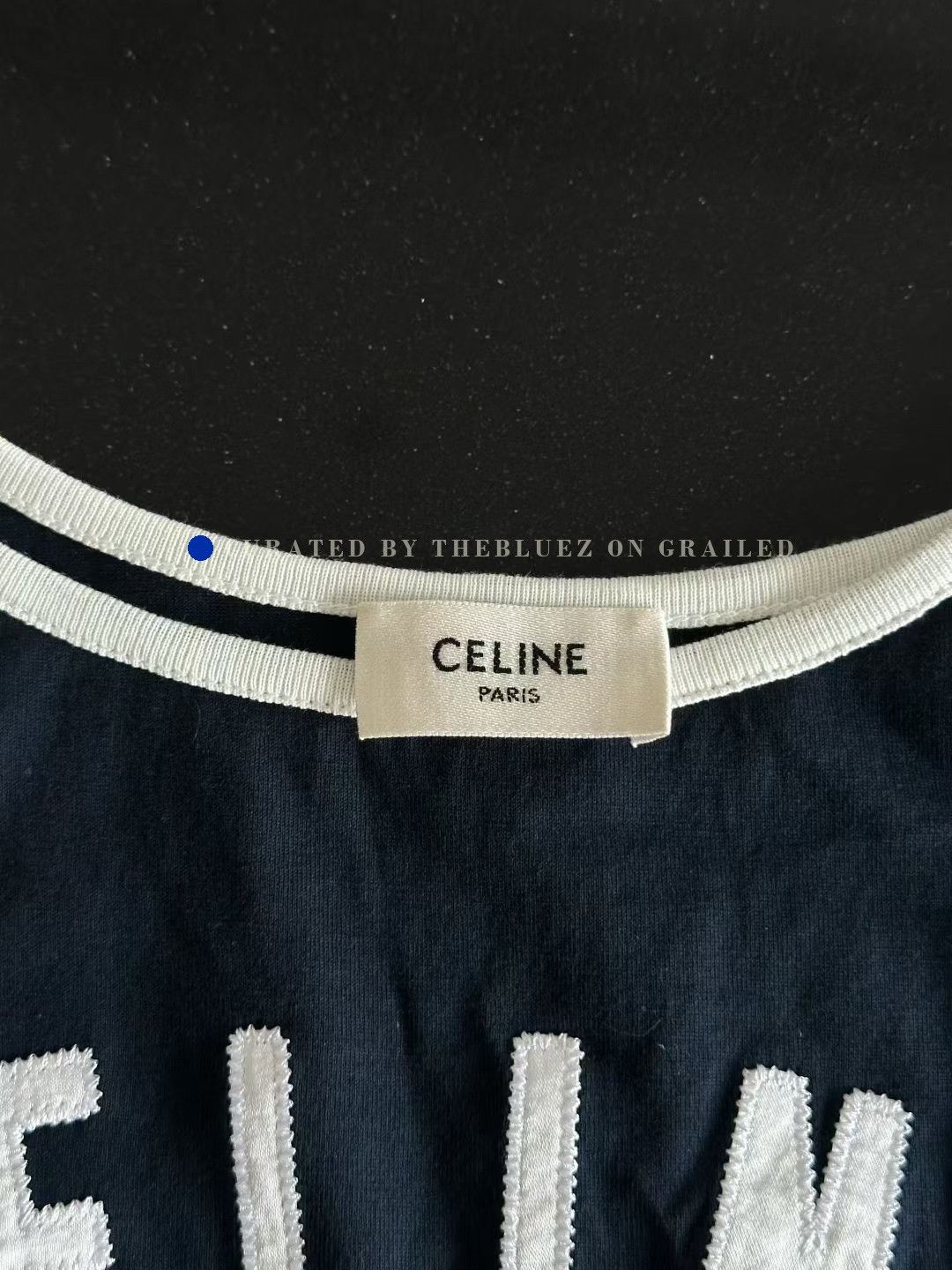 Celine Celine Dark Blue Slogan Camisole Size M / US 6-8 / IT 42-44 - 3 Thumbnail