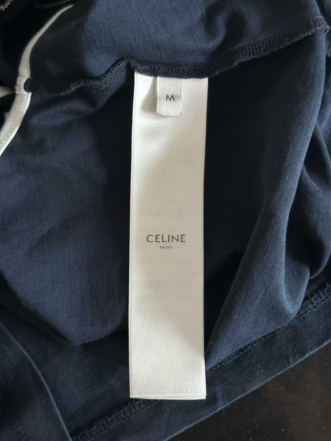 Celine Celine Dark Blue Slogan Camisole Size M / US 6-8 / IT 42-44 - 4 Thumbnail