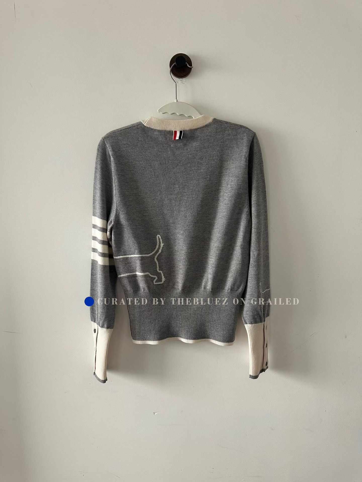 Thom Browne Thom Browne Gray Dog Wool Sweater Size S / US 4 / IT 40 - 2 Thumbnail