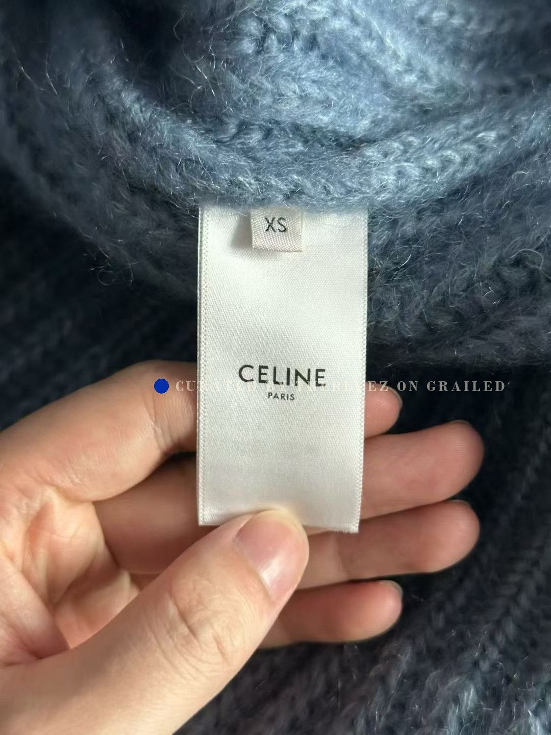 Celine Celine Haze Blue Gold Button Mohair Coat Size XS / US 0-2 / IT 36-38 - 3 Thumbnail