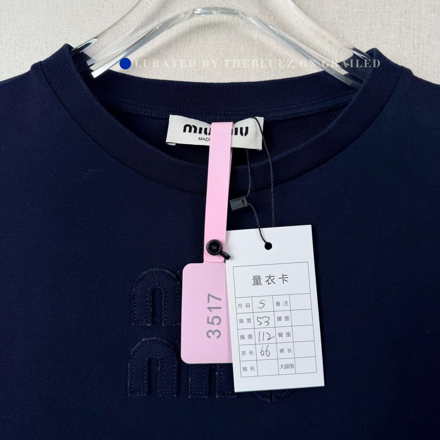 Miu Miu Miu Miu Blue Logo Long Sleeve Top Size S / US 4 / IT 40 - 3 Thumbnail