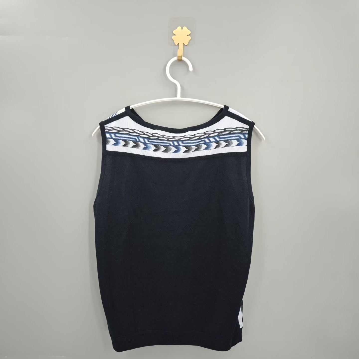 Hermes Hermes Blue Rope Pattern Spliced Vest Size XXS / US 00 / IT 34 - 2 Thumbnail