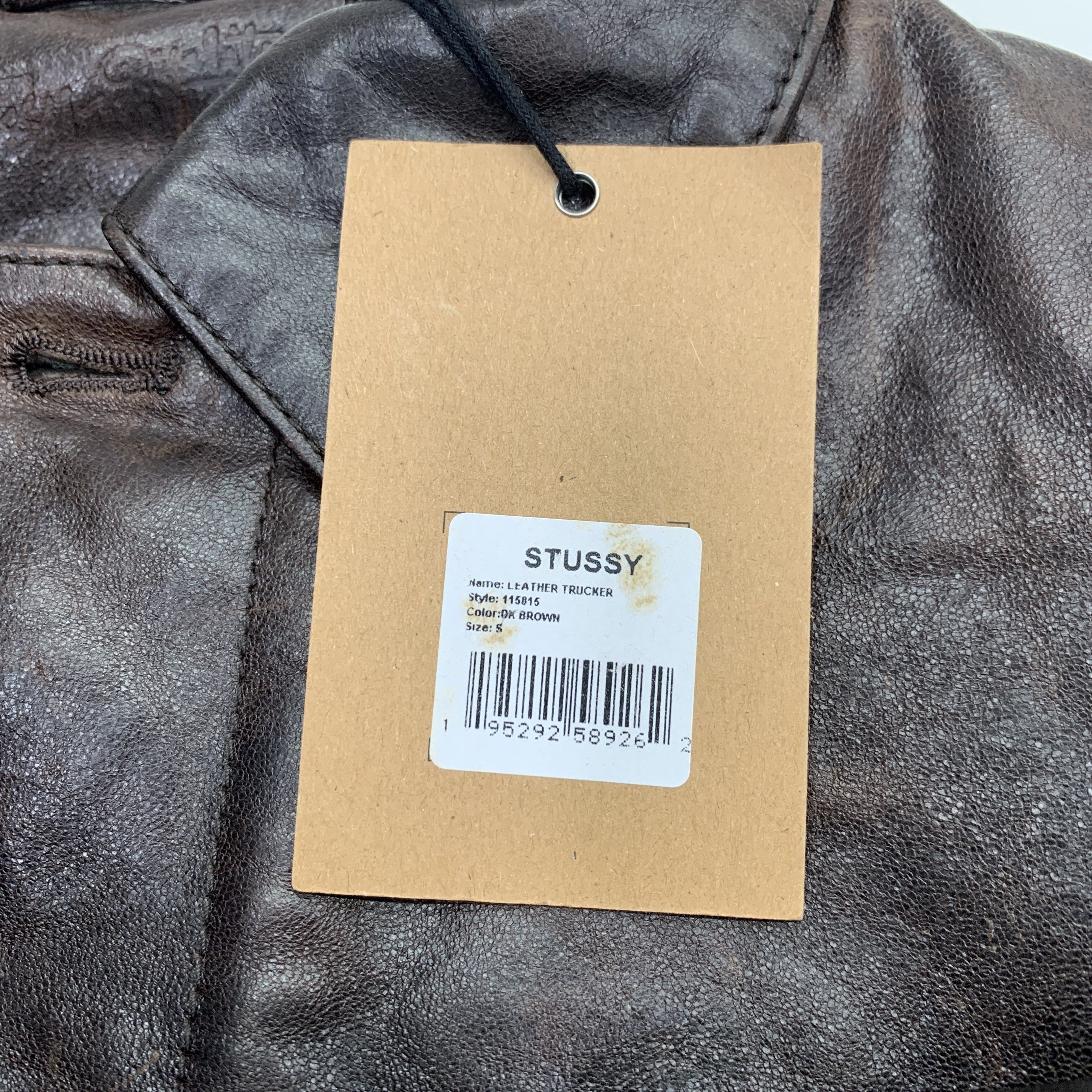 Stussy Stussy Leather Trucker Jacket Size S Size US S / EU 44-46 / 1 - 5 Thumbnail
