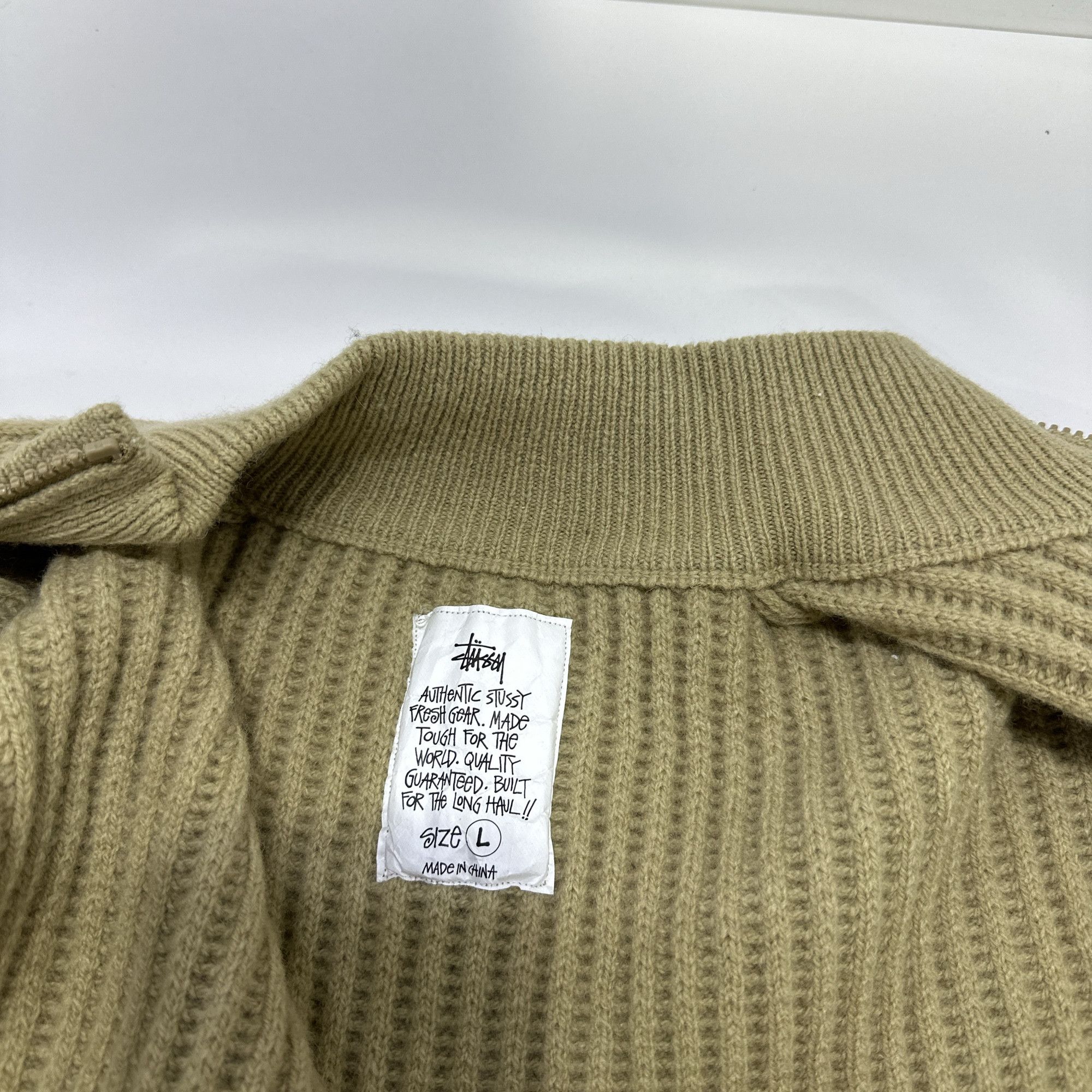 Stussy Stussy Military Patch Zip Sweater Size L Size US L / EU 52-54 / 3 - 3 Thumbnail