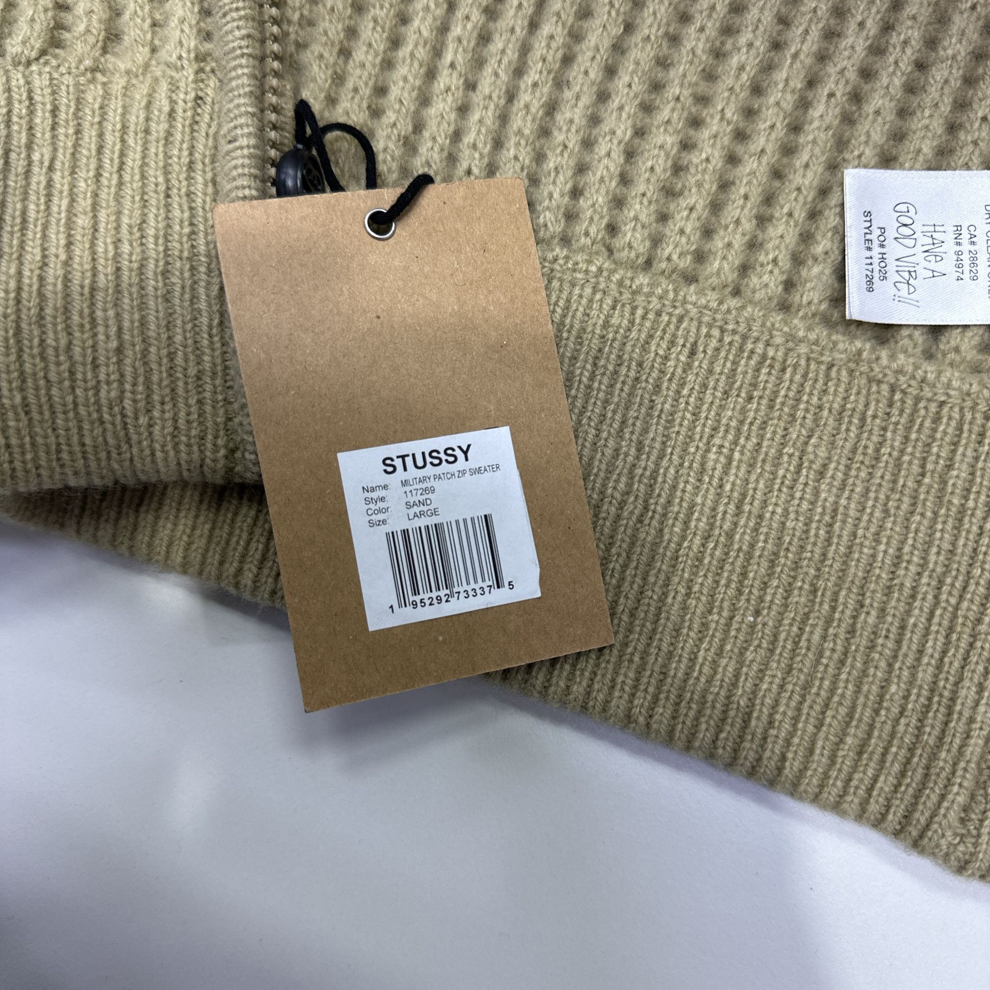 Stussy Stussy Military Patch Zip Sweater Size L Size US L / EU 52-54 / 3 - 5 Thumbnail