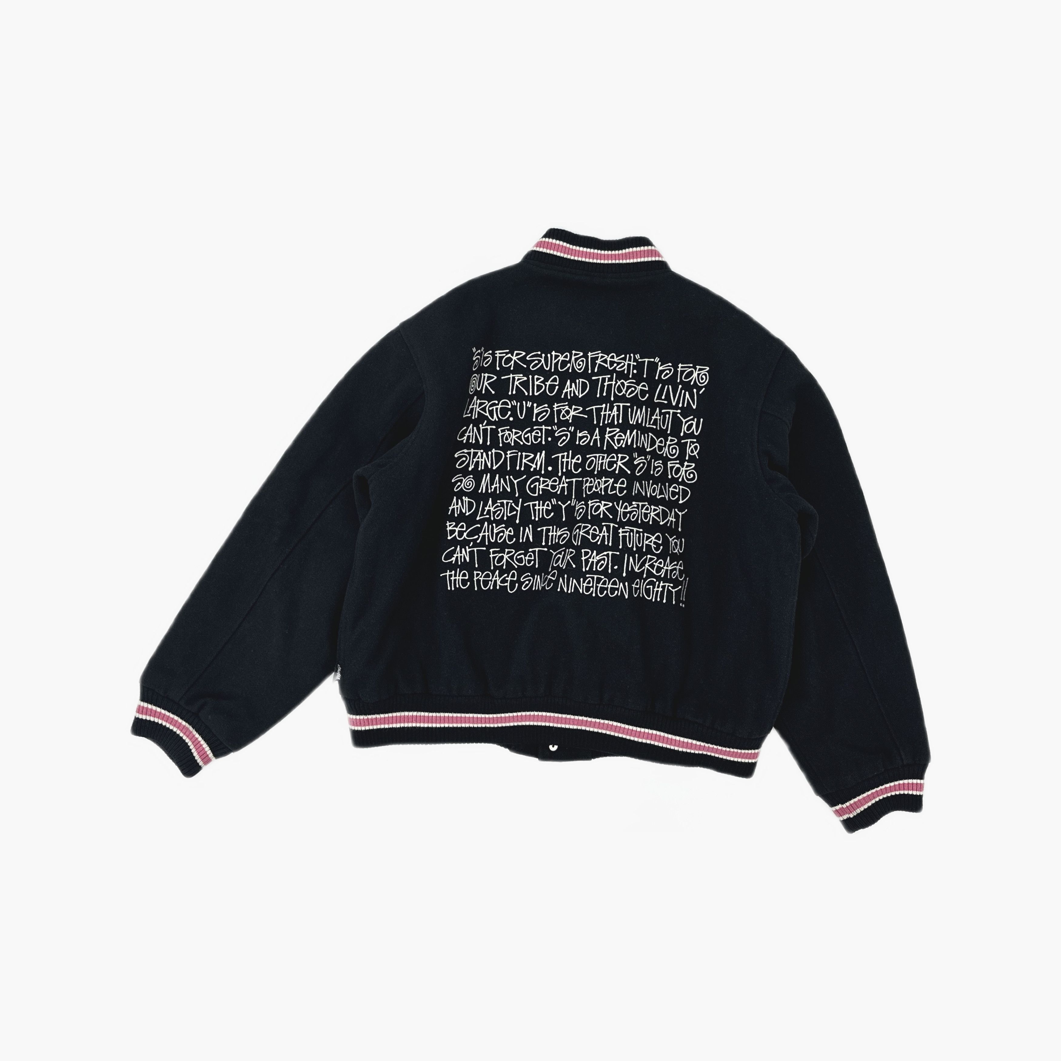Stussy Stussy Graffiti Embroidery Varsity Jacket Size M Size US M / EU 48-50 / 2 - 2 Thumbnail