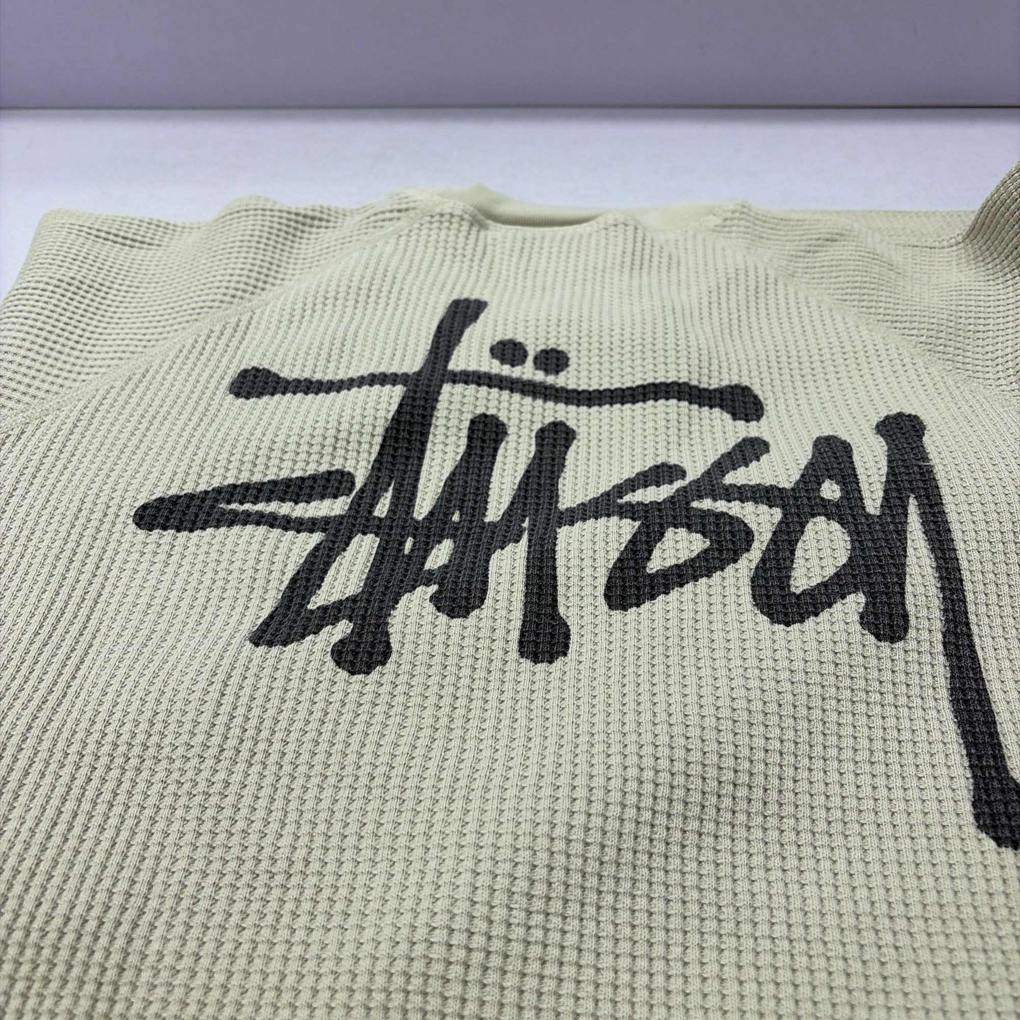 Stussy Stussy Waffle Knit Long Sleeve T-Shirt Size L Size US L / EU 52-54 / 3 - 5 Thumbnail